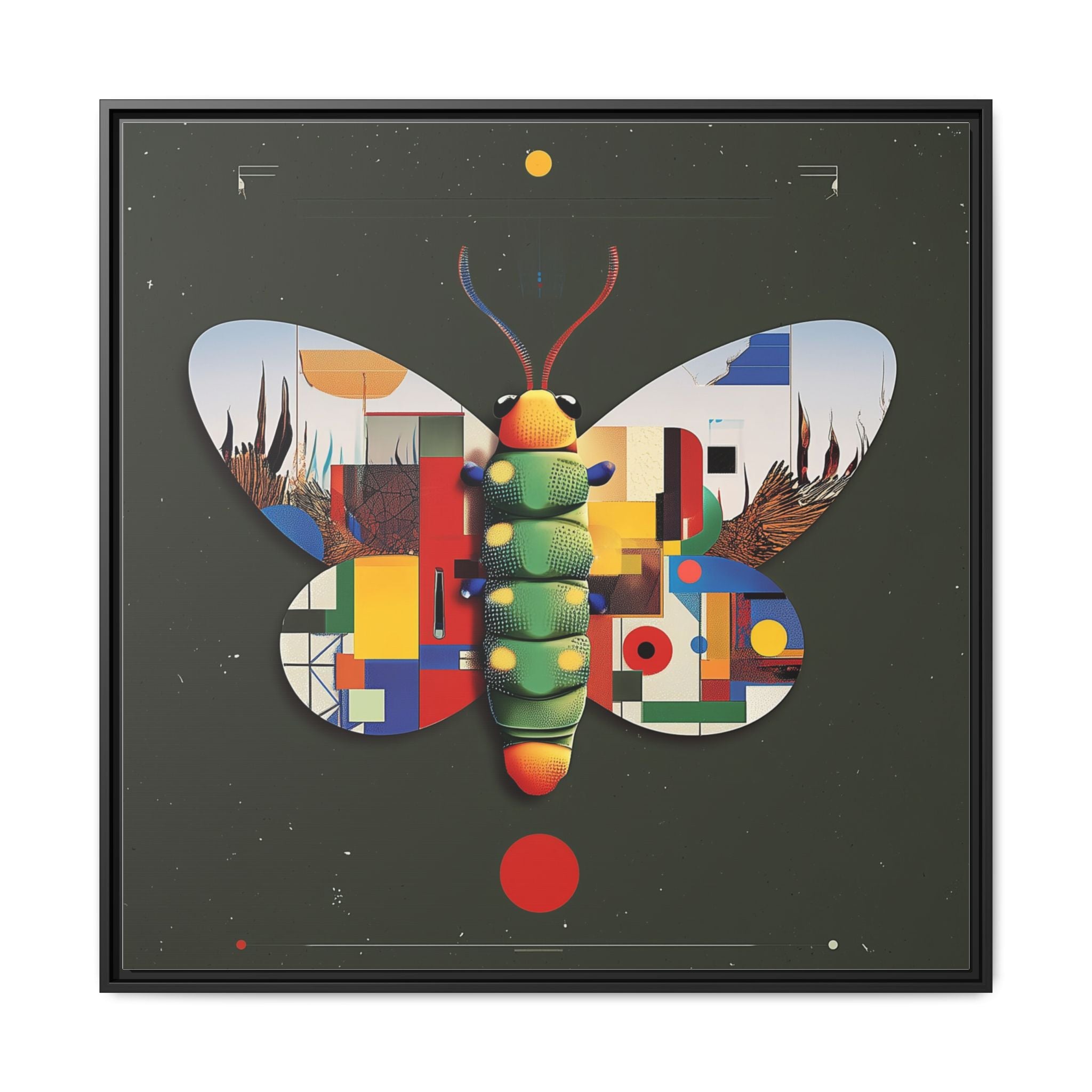 Geometric Butterfly: Bauhaus Digital Mosaic, Technological Nature Composition   |    Custom Orders Available