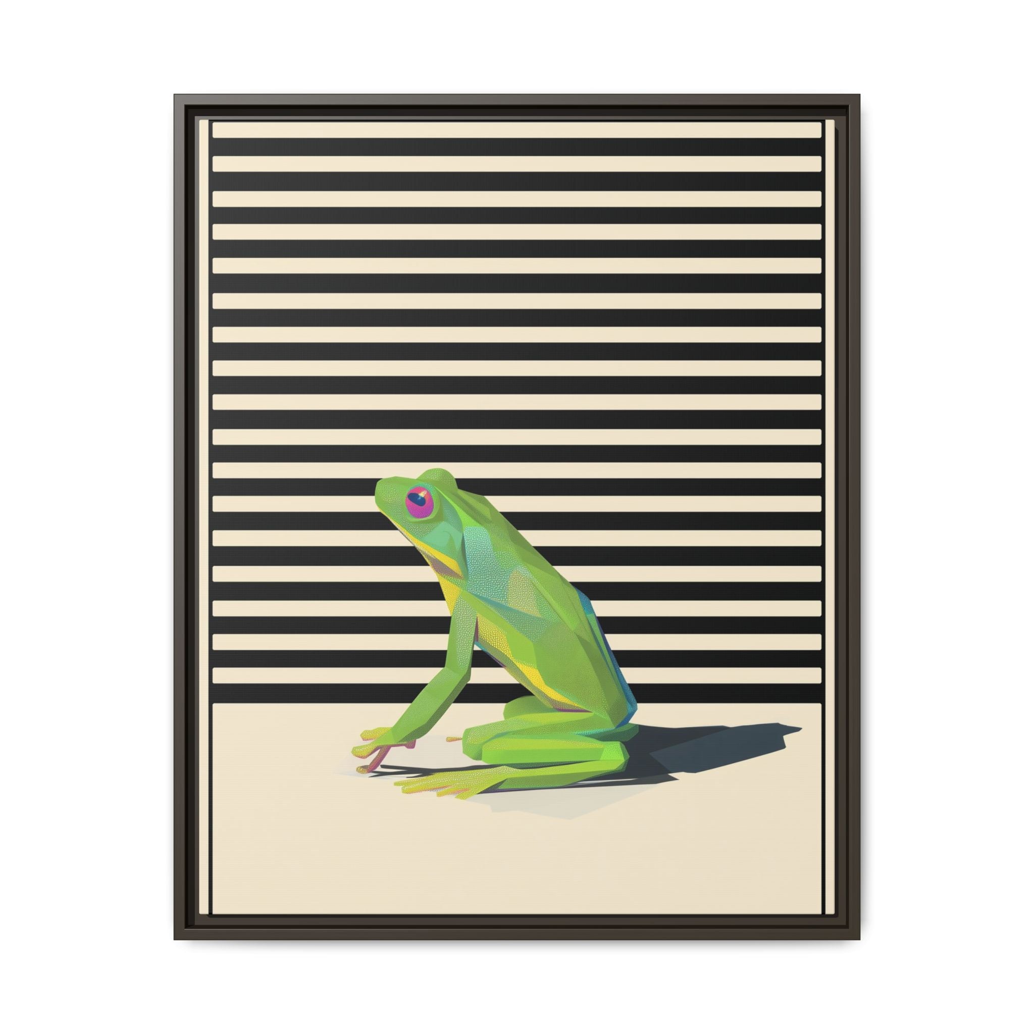 Geometric Frog Persona: Modern Wildlife Illustration, Vibrant Graphic Design   |  Personalized & Custom Orders Available