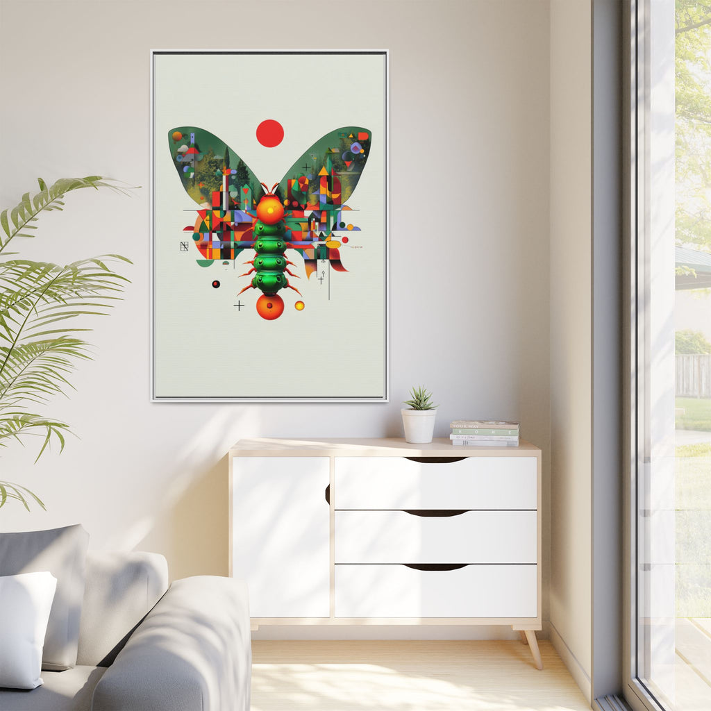 Digital Butterfly Framed Print, Cubist Architectural Abstraction   |  Personalized & Custom Orders Available