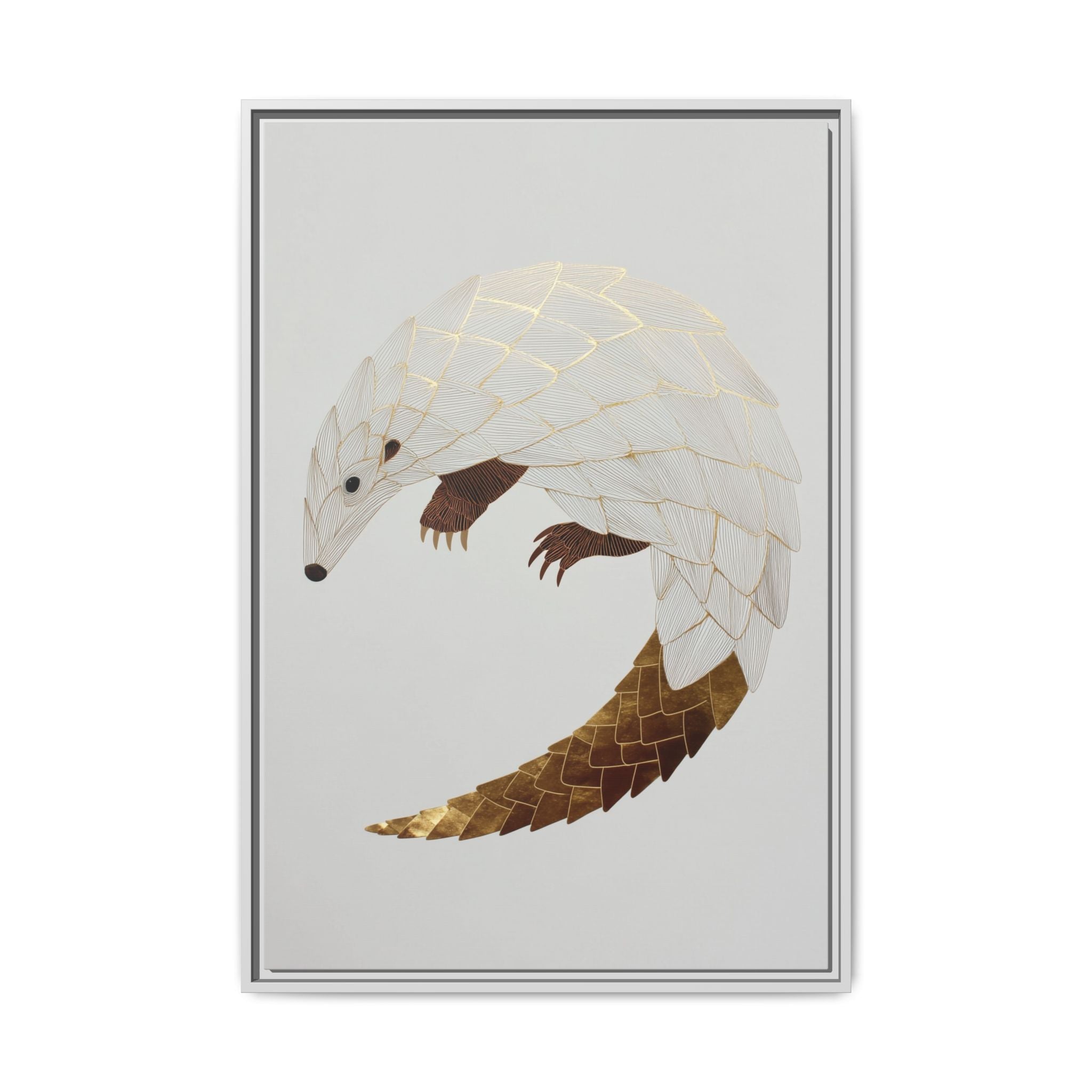 Geometric Hedgehog: Minimalist Wildlife Illustration, Layered Metallic Geometric Art   |    Custom Orders Available