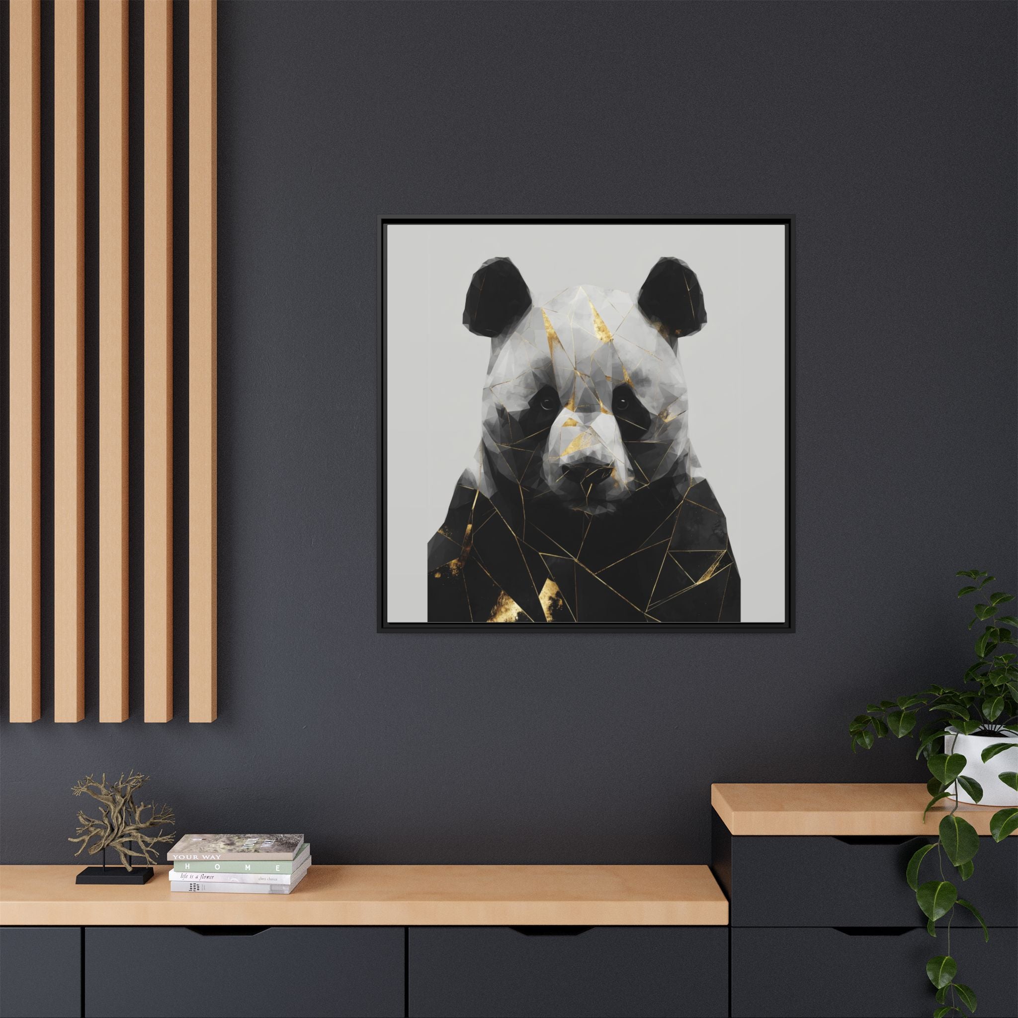 Fractured Panda: Geometric Wildlife Art, Low-Poly Contemporary Portrait   |  Personalized & Custom Orders Available