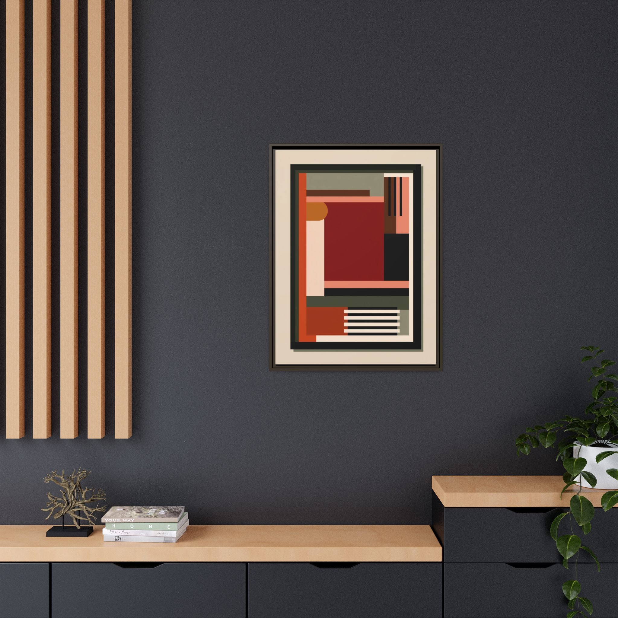 Architectural Geometries: Modern Abstract Composition, Bauhaus-Inspired Design, Geometric Color Blocking   |   Custom Orders Accepted