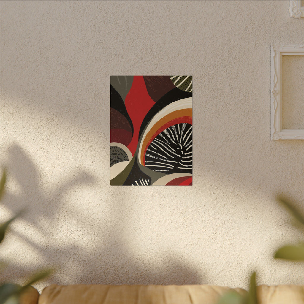 Harmonic Convergence: Organic Geometry, Mid-Century Modern Abstract, Earthy Palette Composition   |   Custom Orders Accepted