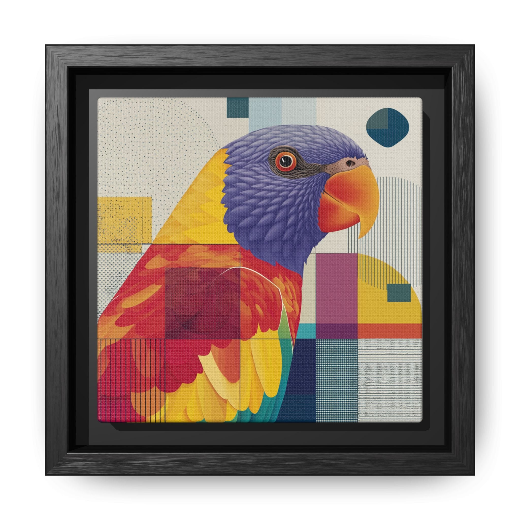 Geometric Parrot: Abstract Wildlife Art, Modern Color Block Design   |  Personalized & Custom Orders Available