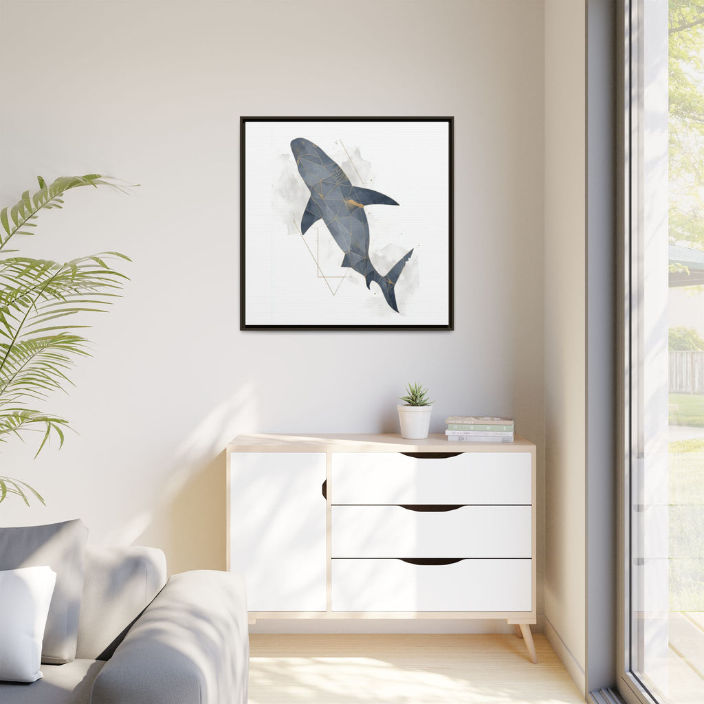 Aquatic Geometry: Shark Polygon Abstraction, Oceanic Digital Art   |  Personalized & Custom Orders Available