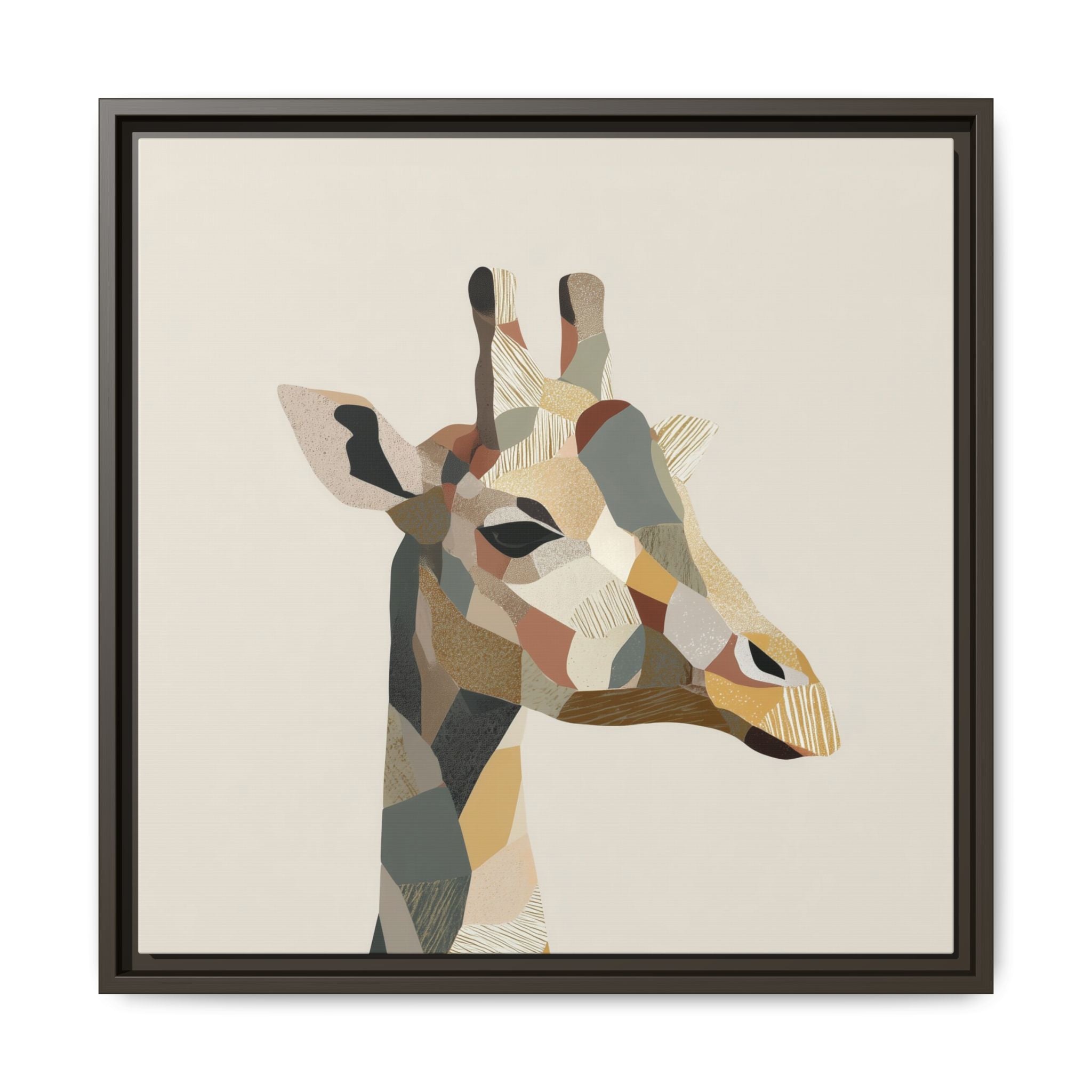Geometric Giraffe: Cubist Wildlife Abstraction, Polygon Animal Portrait   |  Personalized & Custom Orders Available