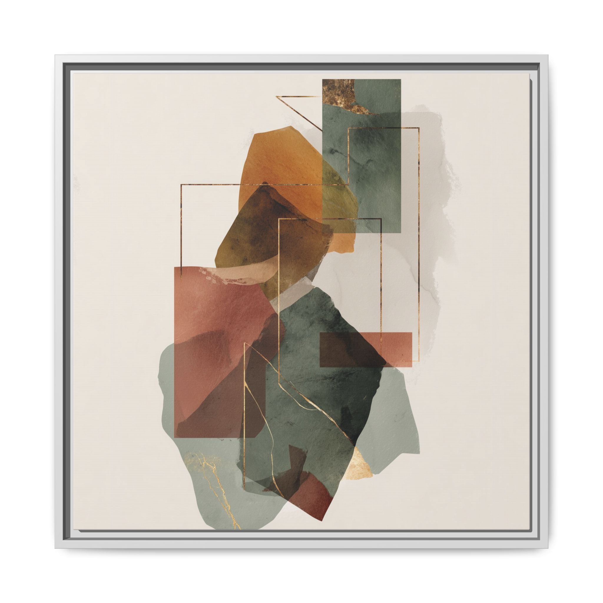 Harmonic Geometries: Architectural Abstraction, Earthy Palette, Minimalist Composition   |   Custom Orders Accepted