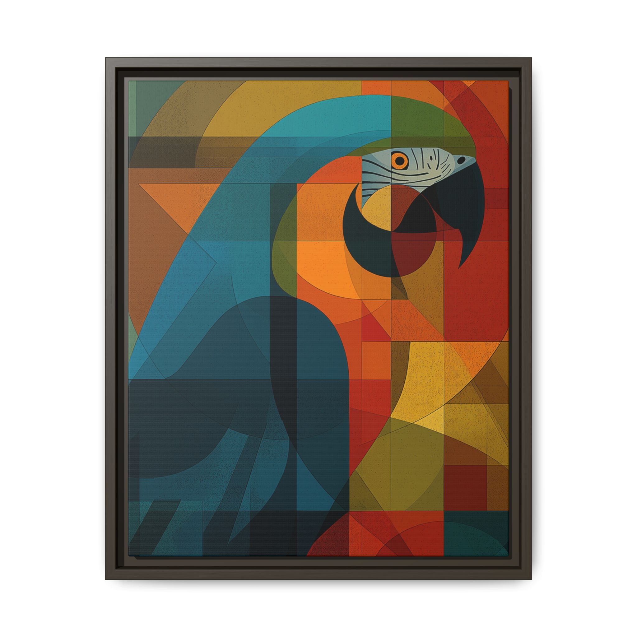 Cubist Parrot Prisma: Geometric Bird Art, Modernist Color Block Design   |    Custom Orders Available