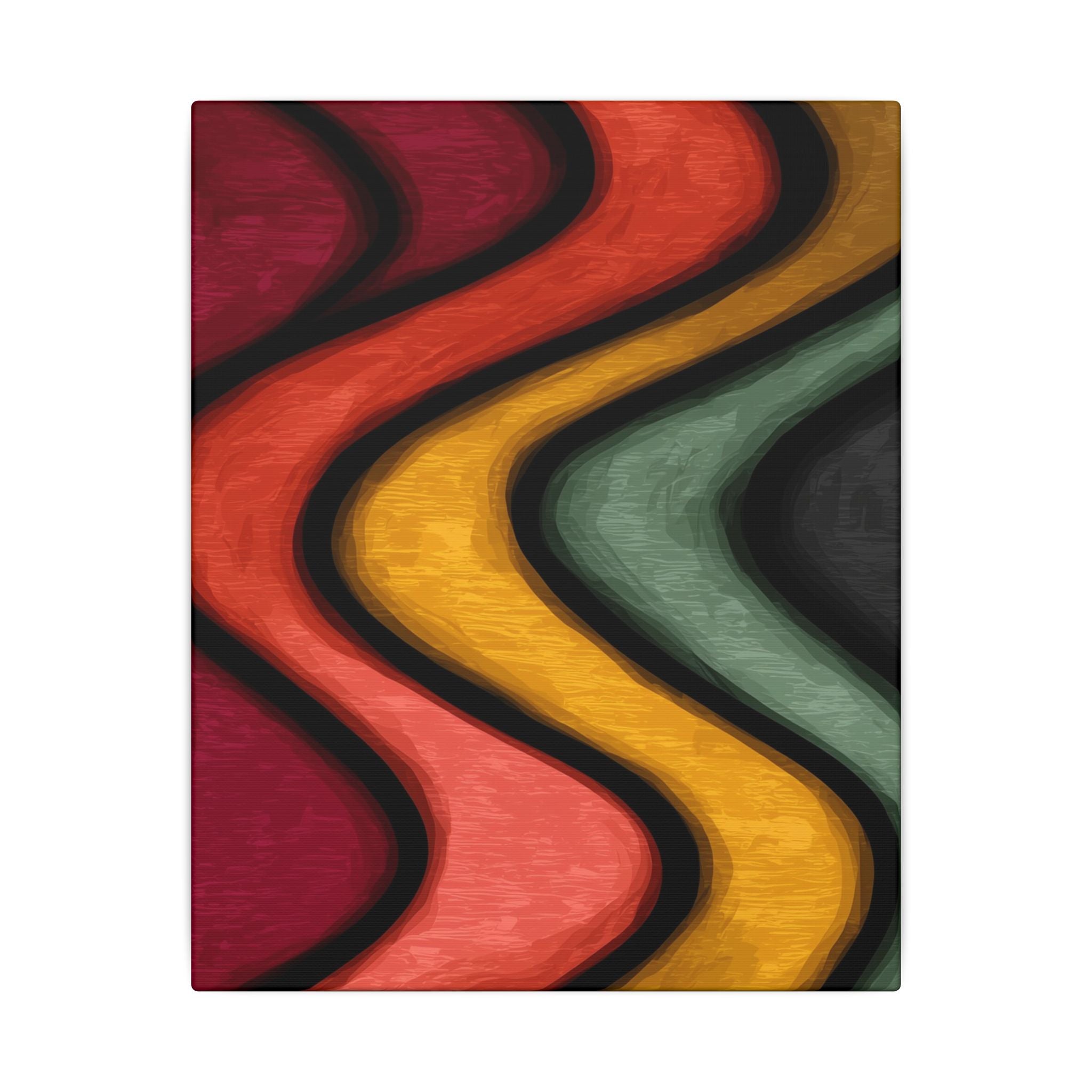 Autumnal Waves: Sinuous Organic Abstractions, Warm Color Landscape, Rhythmic Painterly Flow   |   Custom Orders Accepted
