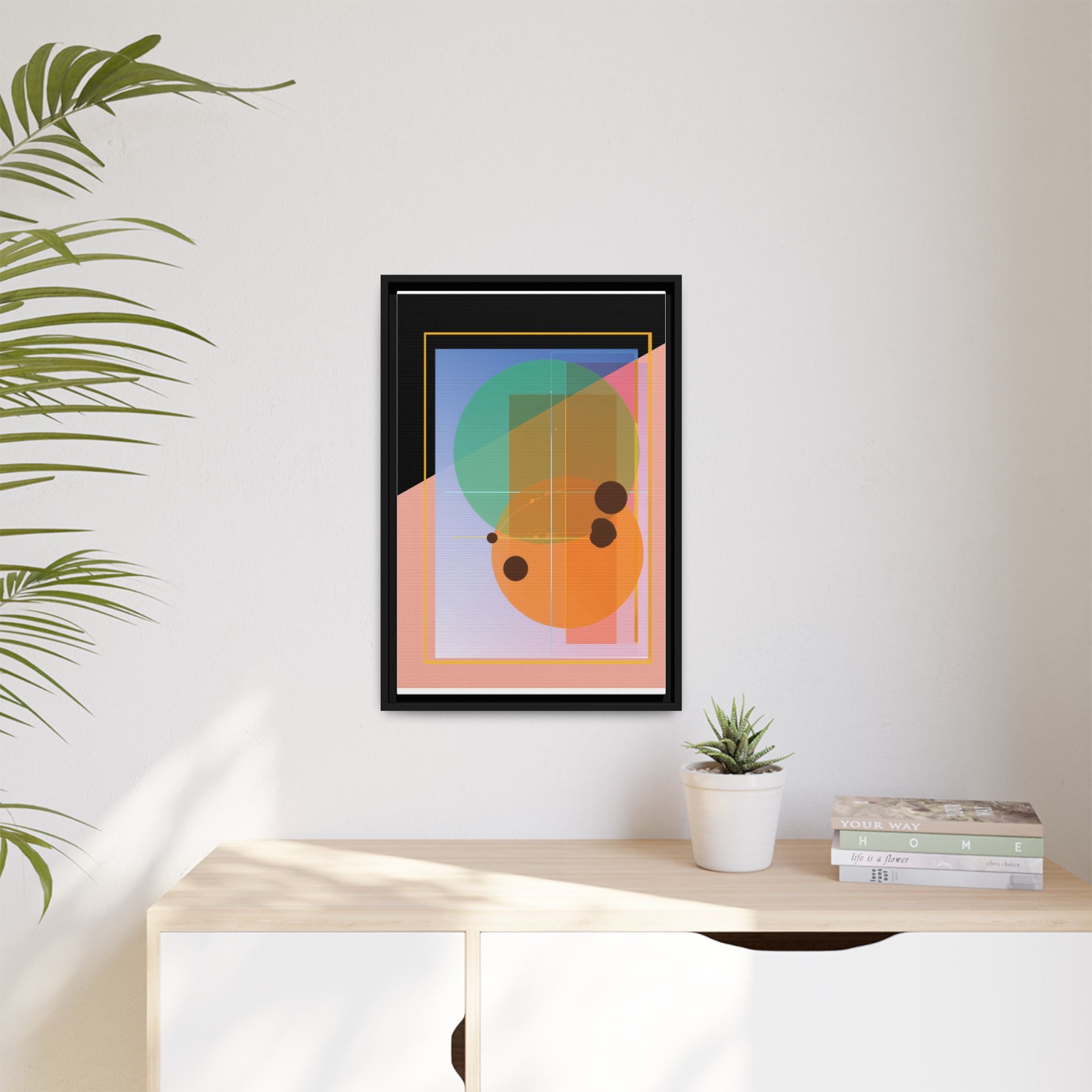 Geometric Harmony: Abstract Composition, Overlapping Shapes, Precision Design   |   Custom Orders Accepted