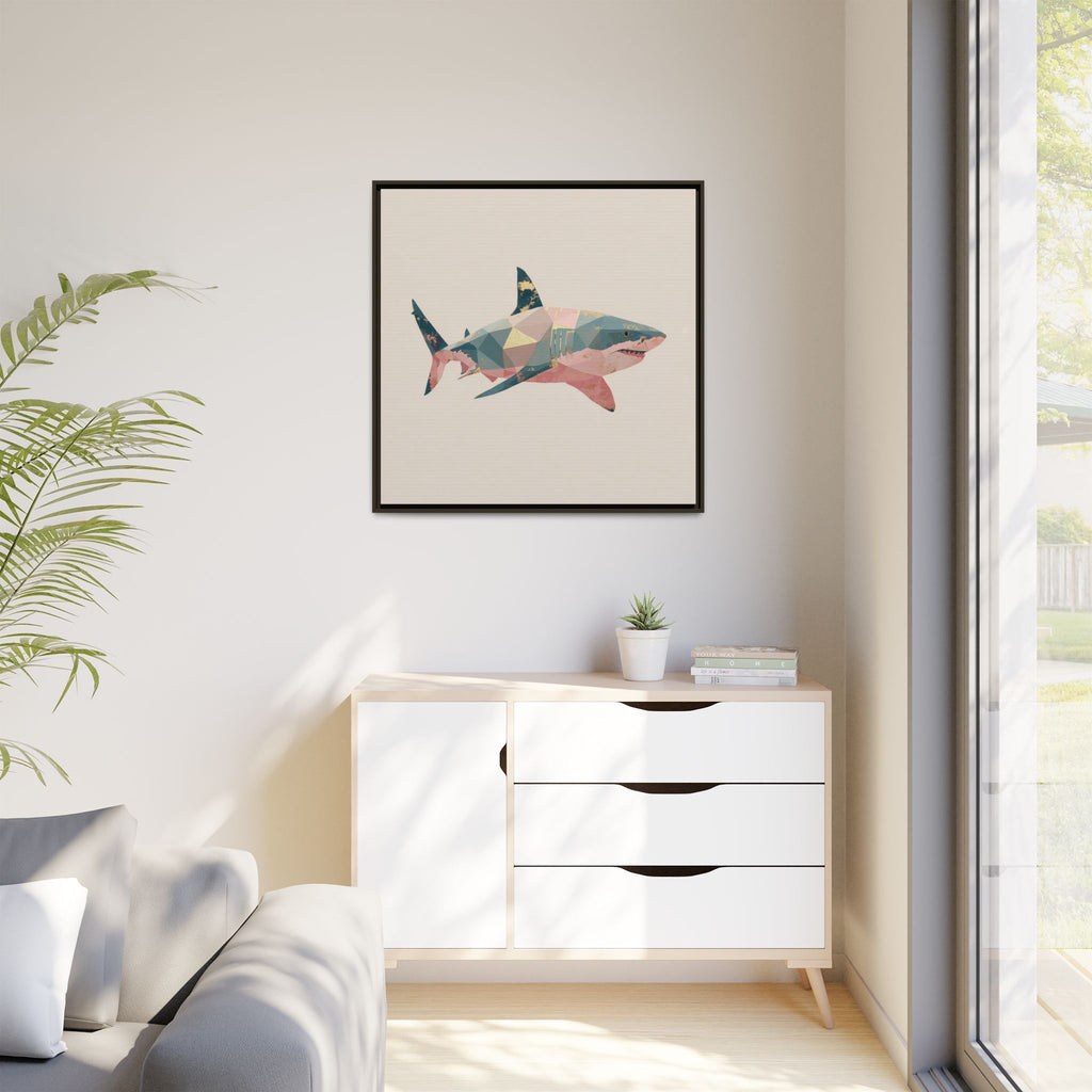 Geometric Shark Spectrum: Polygonal Marine Predator, Abstract Metallic Design   |  Personalized & Custom Orders Available