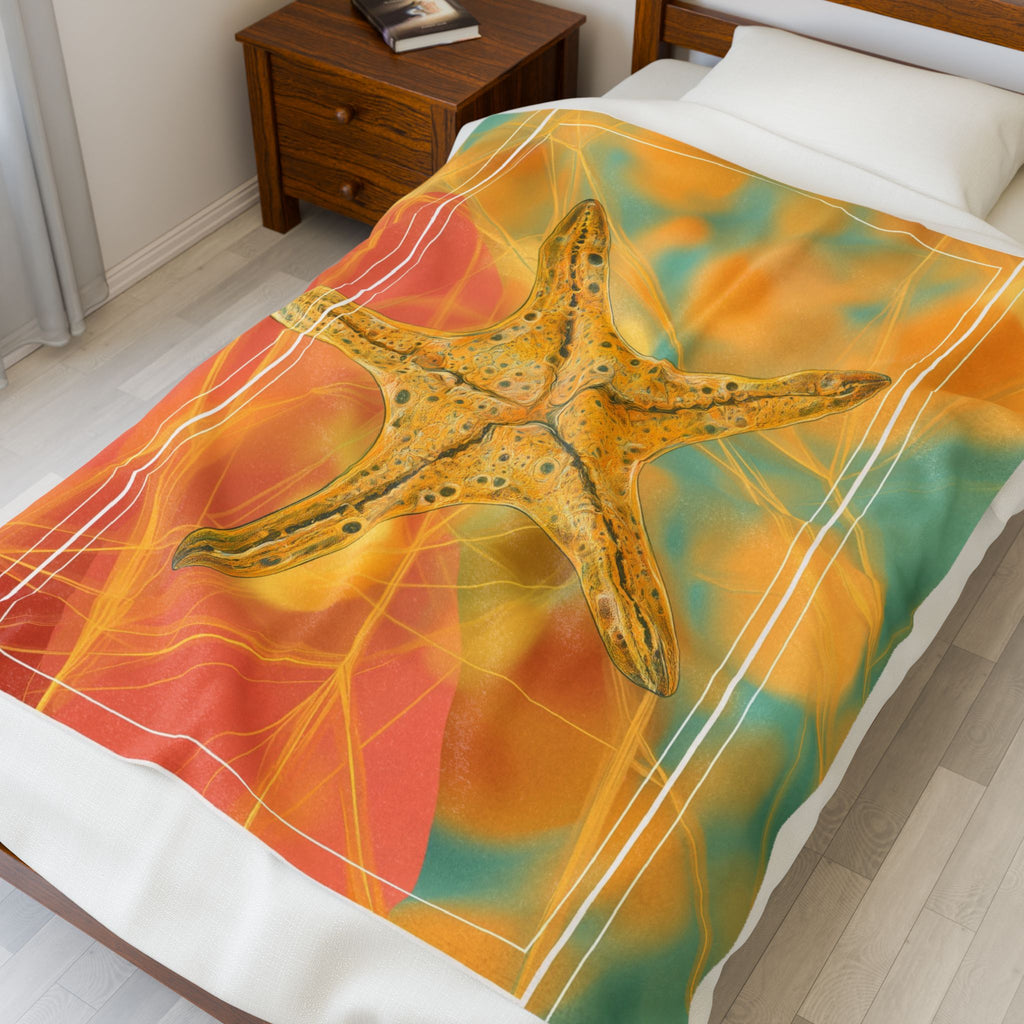 Golden Starfish: Marine Biology in Abstract, Digital Art Rendering   |    Custom Orders Available
