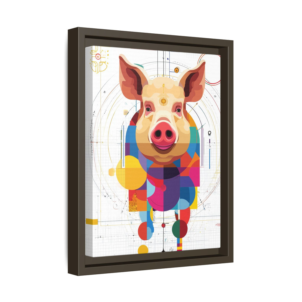 Geometric Pig: Digital Cubist Portrait, Mathematical Animal Abstraction   |    Custom Orders Available