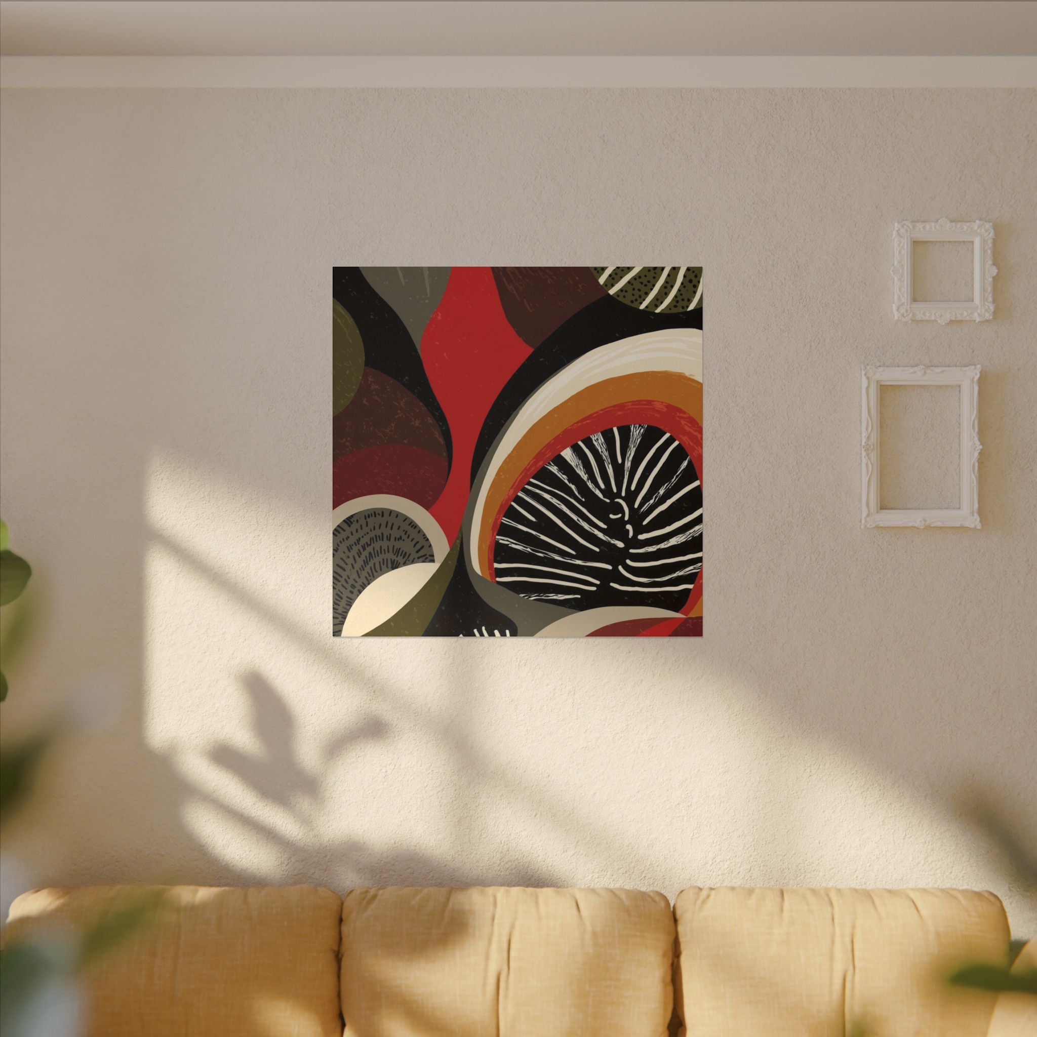 Harmonic Convergence: Organic Geometry, Mid-Century Modern Abstract, Earthy Palette Composition   |   Custom Orders Accepted