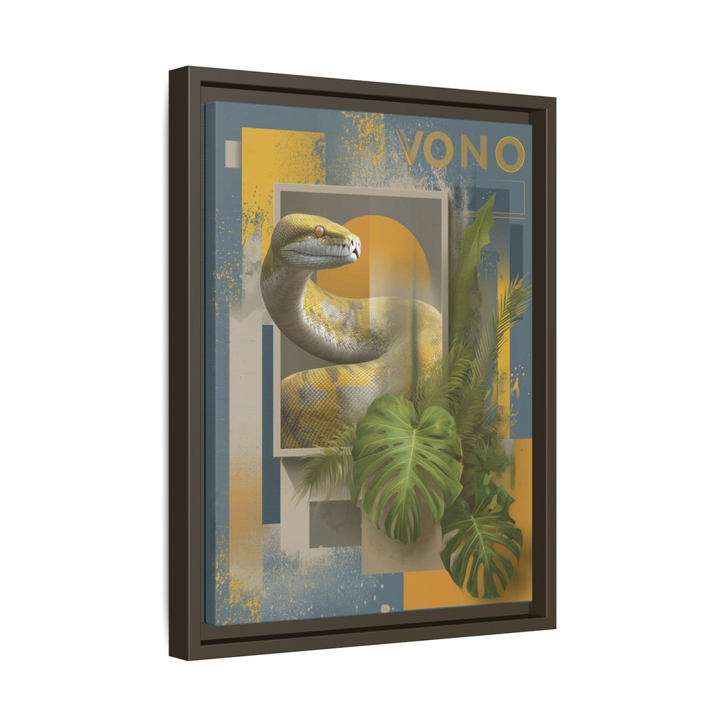Serpent of Geometric Dimensions: Tropical Vono Design, Abstract Wildlife Art   |  Personalized & Custom Orders Available