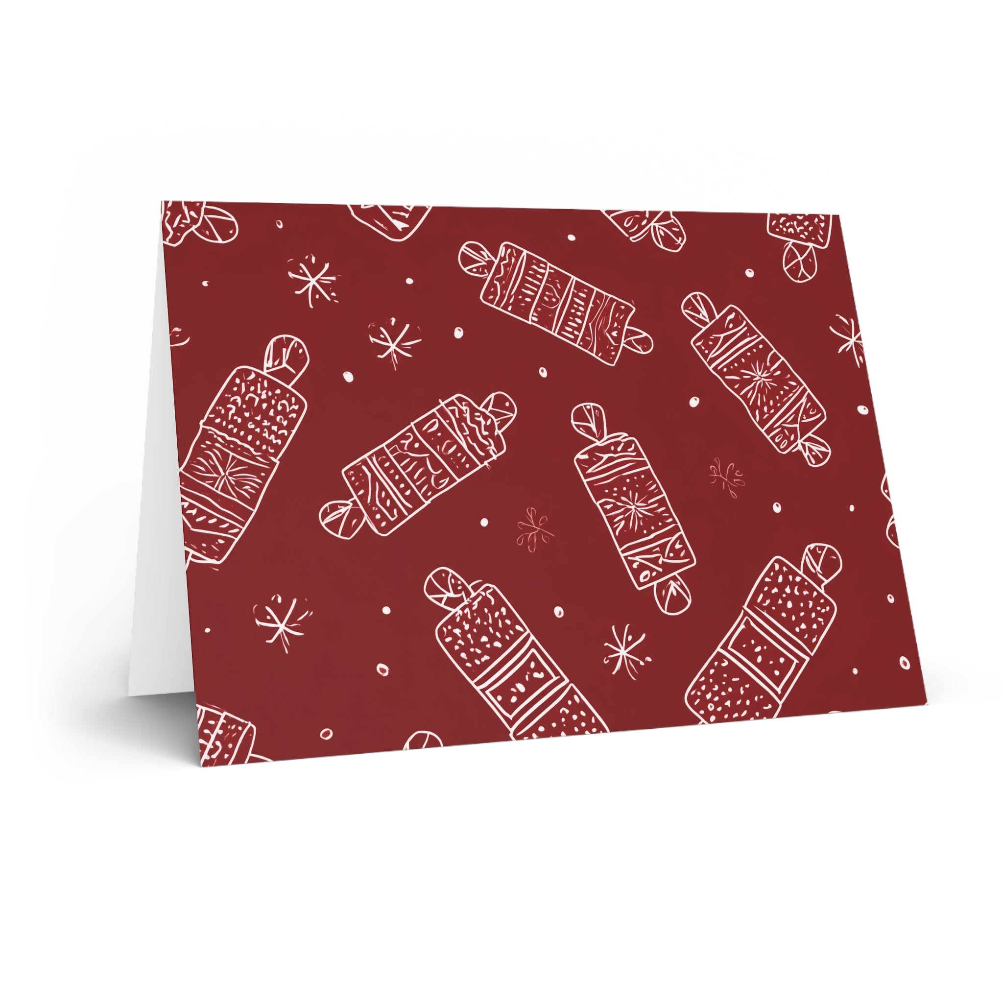 Greeting Card for Christmas , Holiday Gift Christmas Crackers, Festive Note Cards, Xmas Stationery Pack, Seasonal Card Collection
