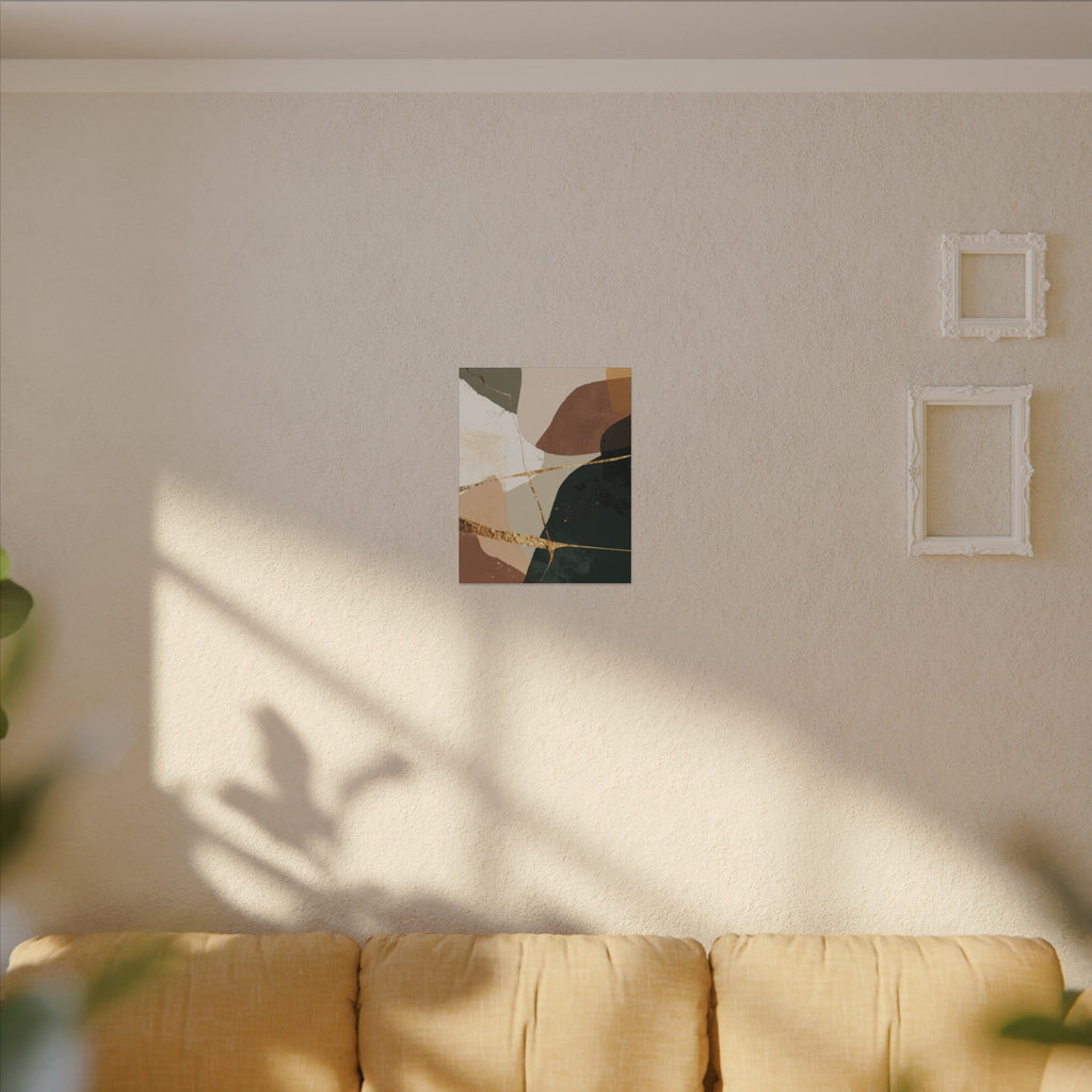 Canvas Print, Abstract Earthy Gold Wall Art, Modern Designer Home Decor, Stretched Matte Canvas; Thick, Multi-Size, Office Decor