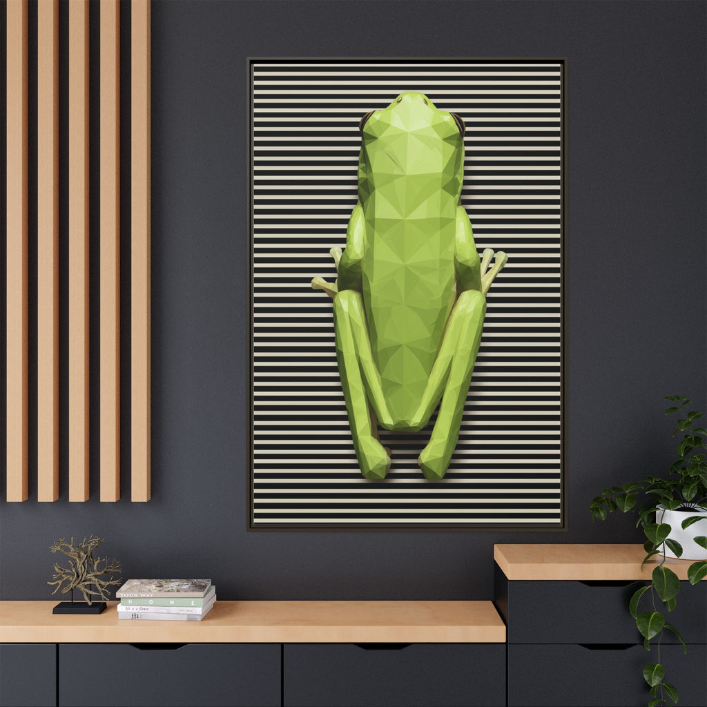 Geometric Frog: Low-Poly Digital Wildlife, Minimalist Angular Design   |    Custom Orders Available