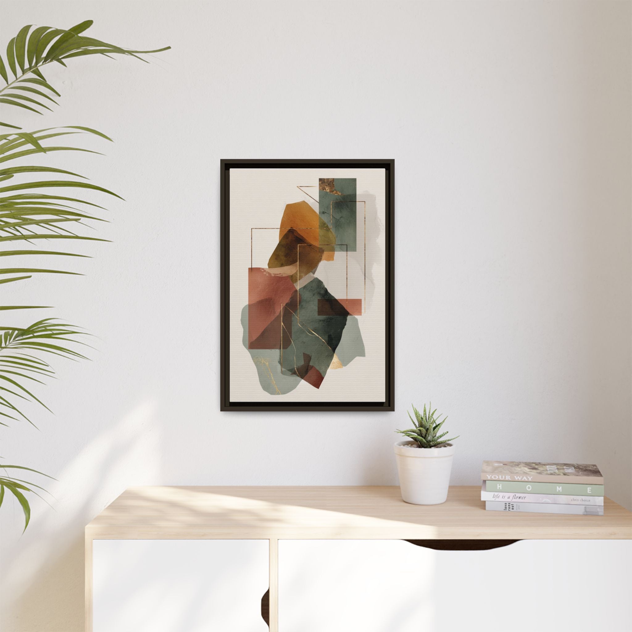 Harmonic Geometries: Architectural Abstraction, Earthy Palette, Minimalist Composition   |   Custom Orders Accepted