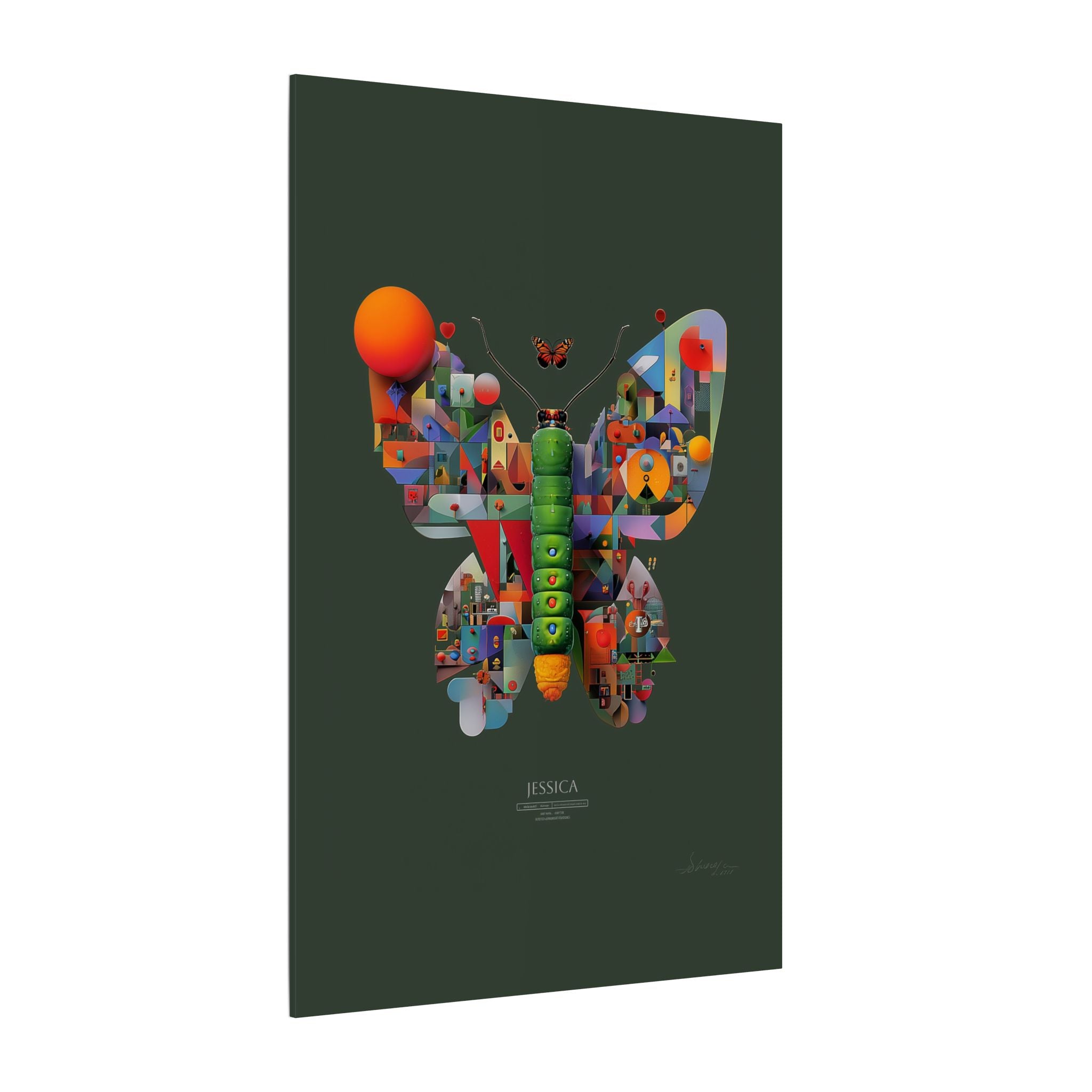 Personalized Print: Digital Butterfly Landscape, Architectural Nature Art   |    Custom Orders Available