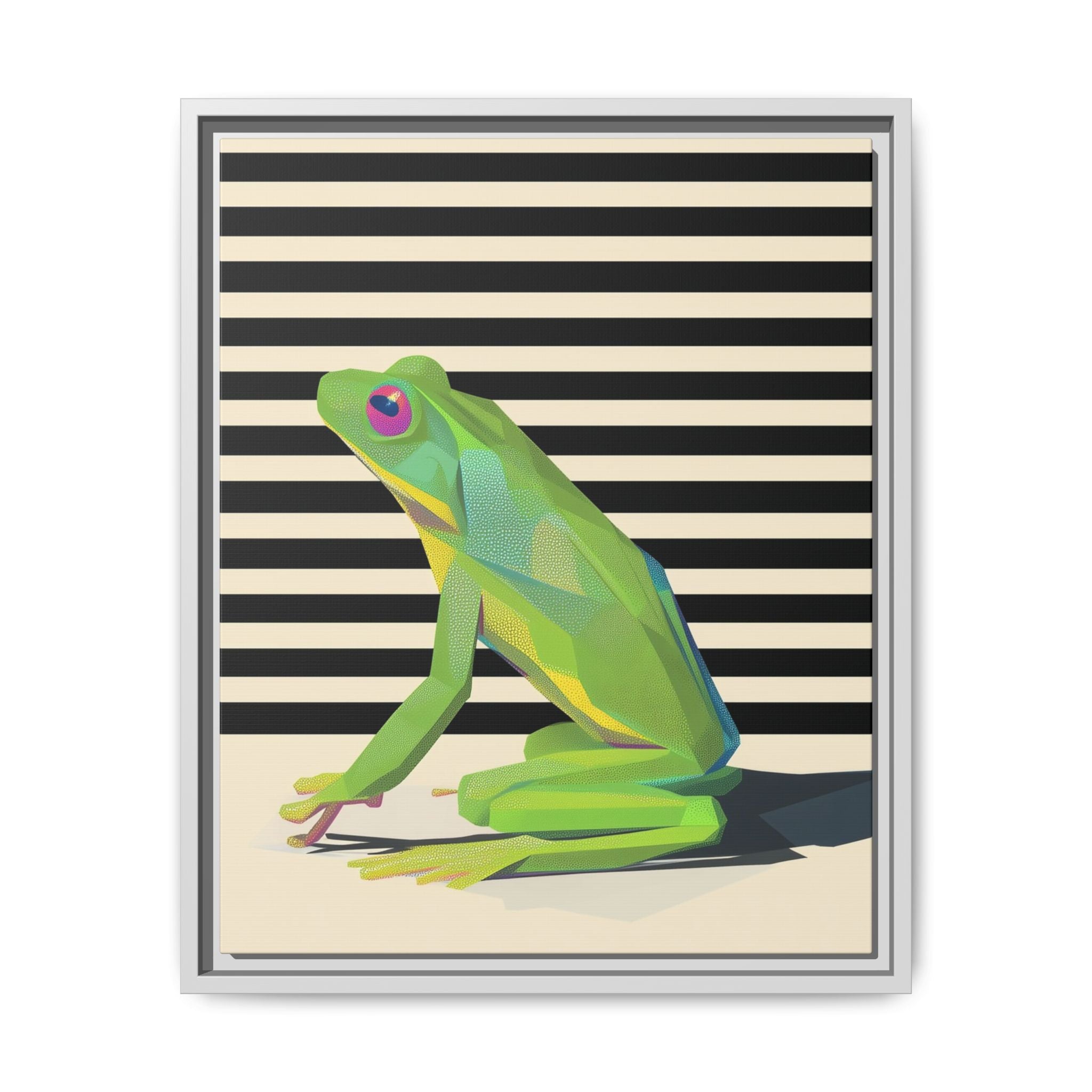Geometric Frog: Minimalist Animal Portrait, Modern Graphic Design   |    Custom Orders Available