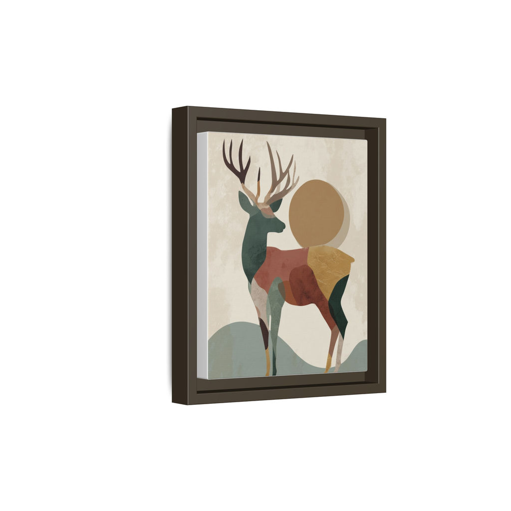 Geometric Deer Mosaic Framed Print : Modern Abstract Wildlife Art, Minimalist Nature Print   |  Personalized & Custom Orders Available