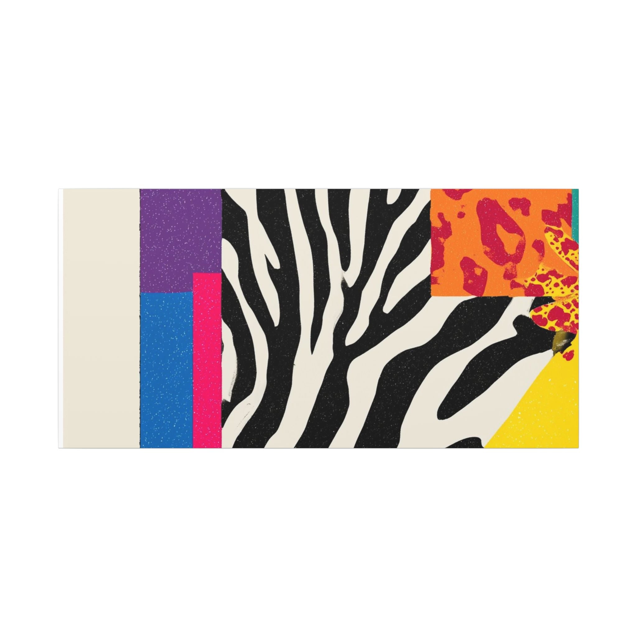 Copy of Pop Geometry: Zebra Leopard Fusion, Geometric Color Block, Modern Abstract Design   |   Custom Orders Accepted