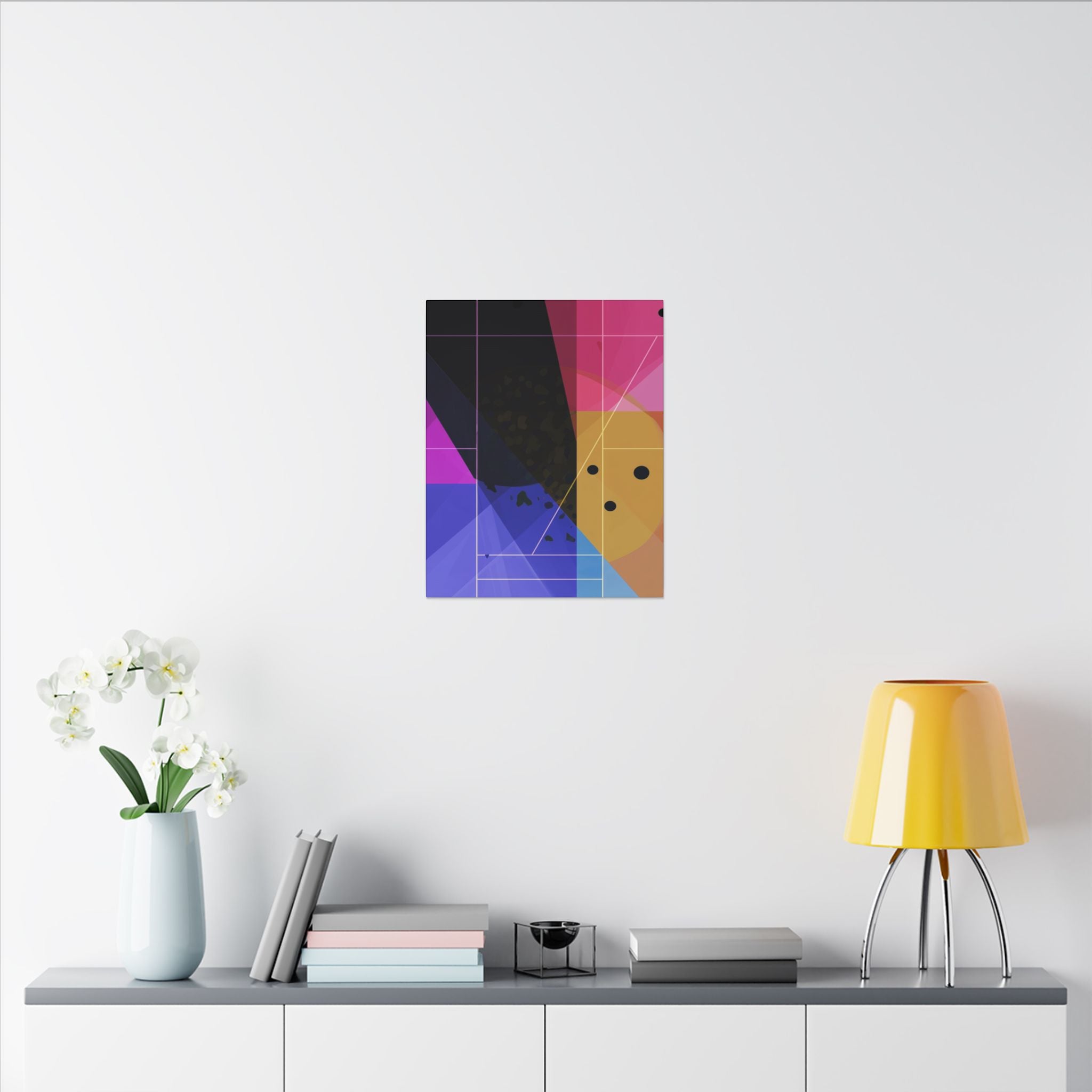 Geometric Intersections: Angular Minimalism, Digital Constructivism, Chromatic Grid Composition   |   Custom Orders Accepted