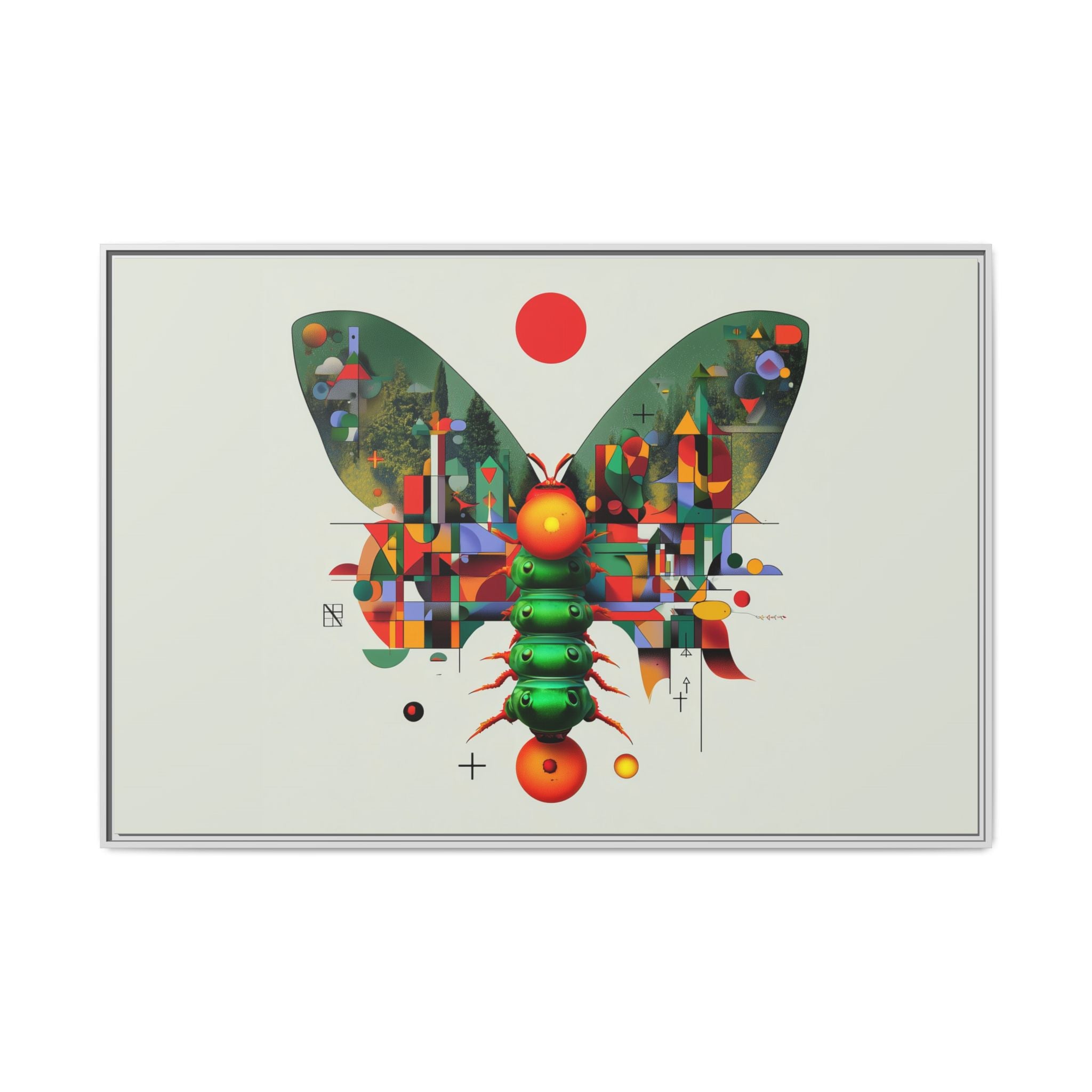 Metamorphic Geometry: Digital Butterfly Architecture, Cubist Nature Transformation   |    Custom Orders Available