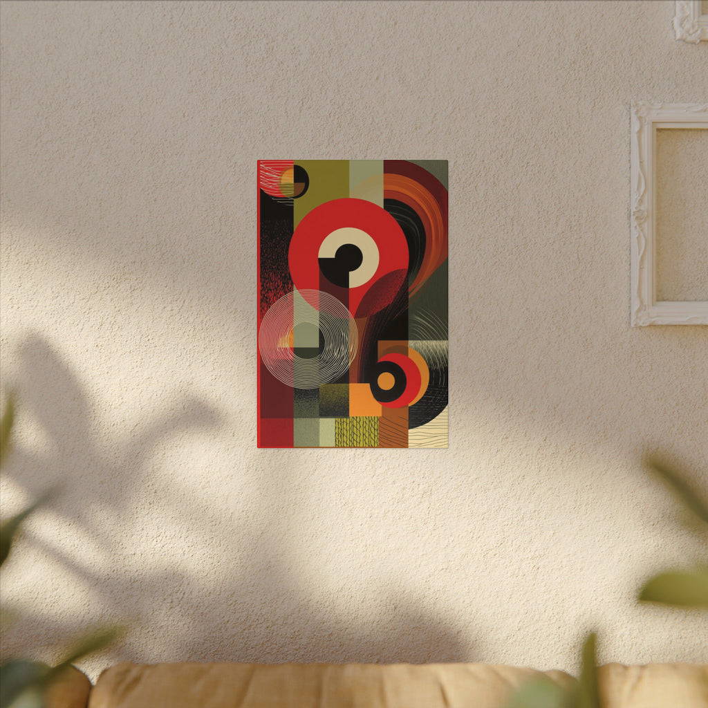 Geometric Convergence: Mid-Century Modern Abstract, Constructivist Design Principles, Bold Chromatic Composition   |   Custom Orders