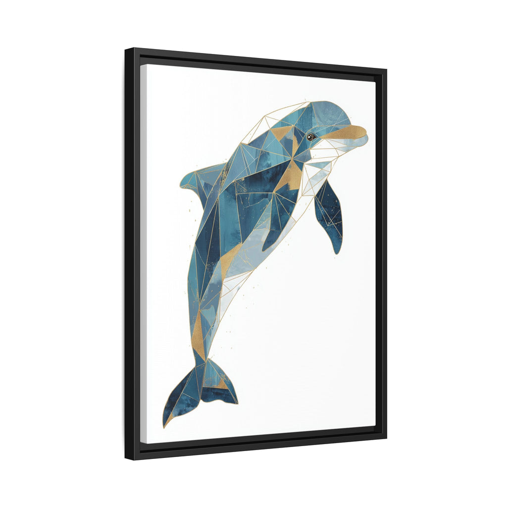 Oceanic Geometry: Dolphin in Blue Polygons, Modern Marine Art   |  Personalized & Custom Orders Available