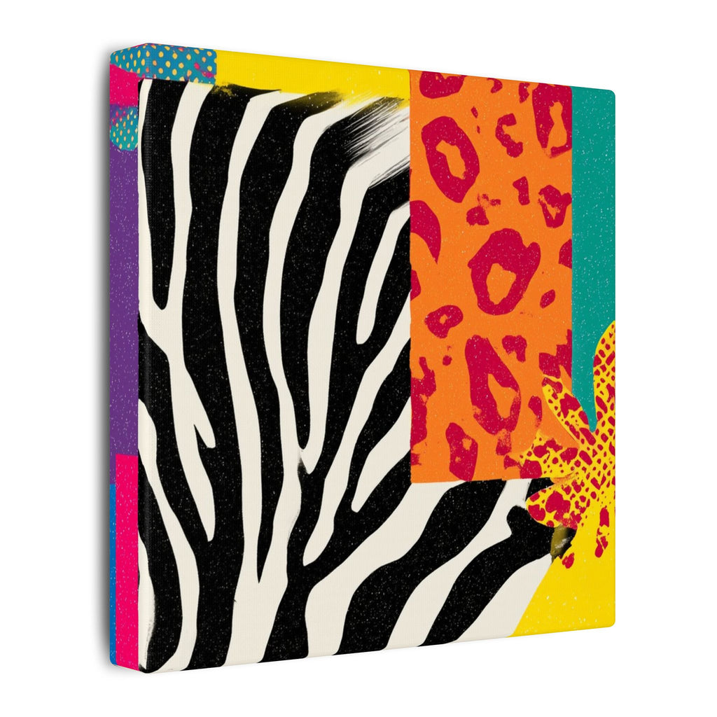 Copy of Pop Geometry: Zebra Leopard Fusion, Geometric Color Block, Modern Abstract Design   |   Custom Orders Accepted