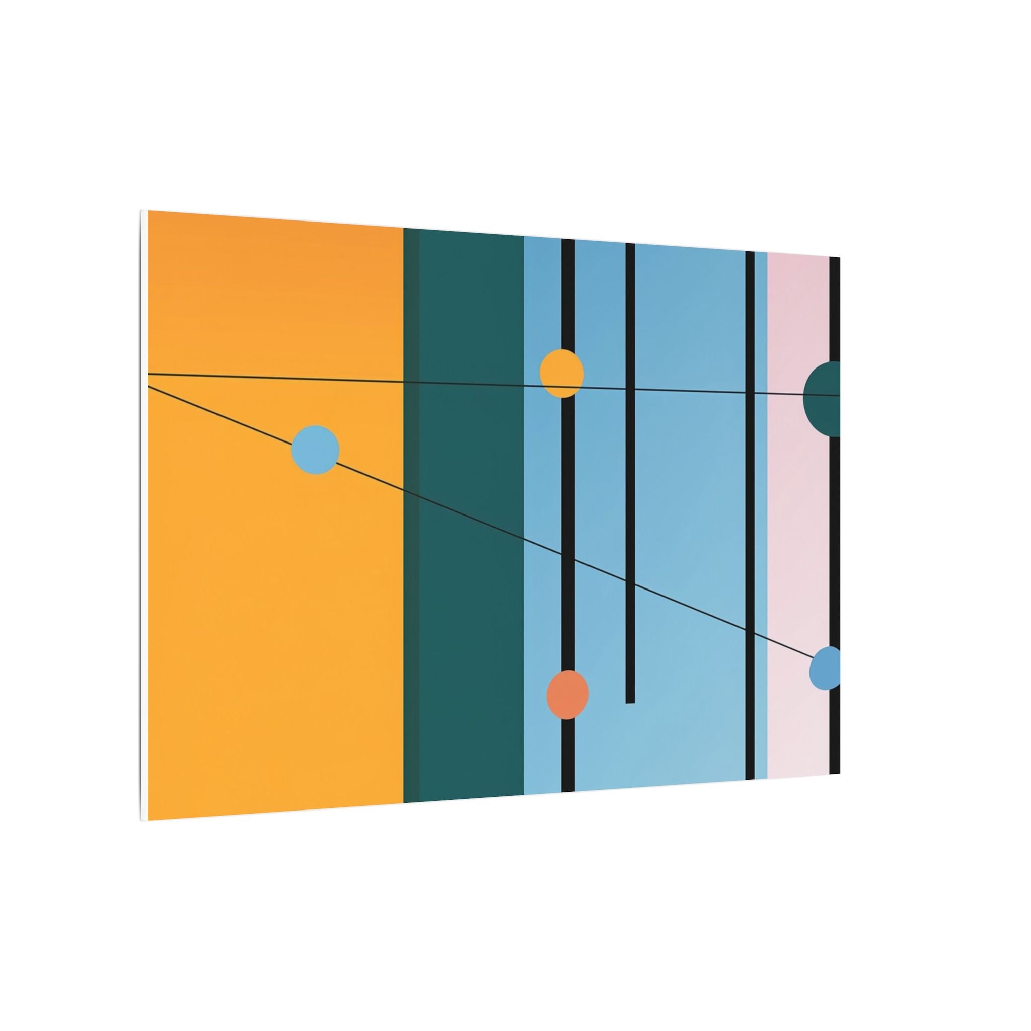 Geometric Networks: Constructivist Color Planes, Intersectional Design, Minimalist Spatial Composition   |   Custom Orders Accepted