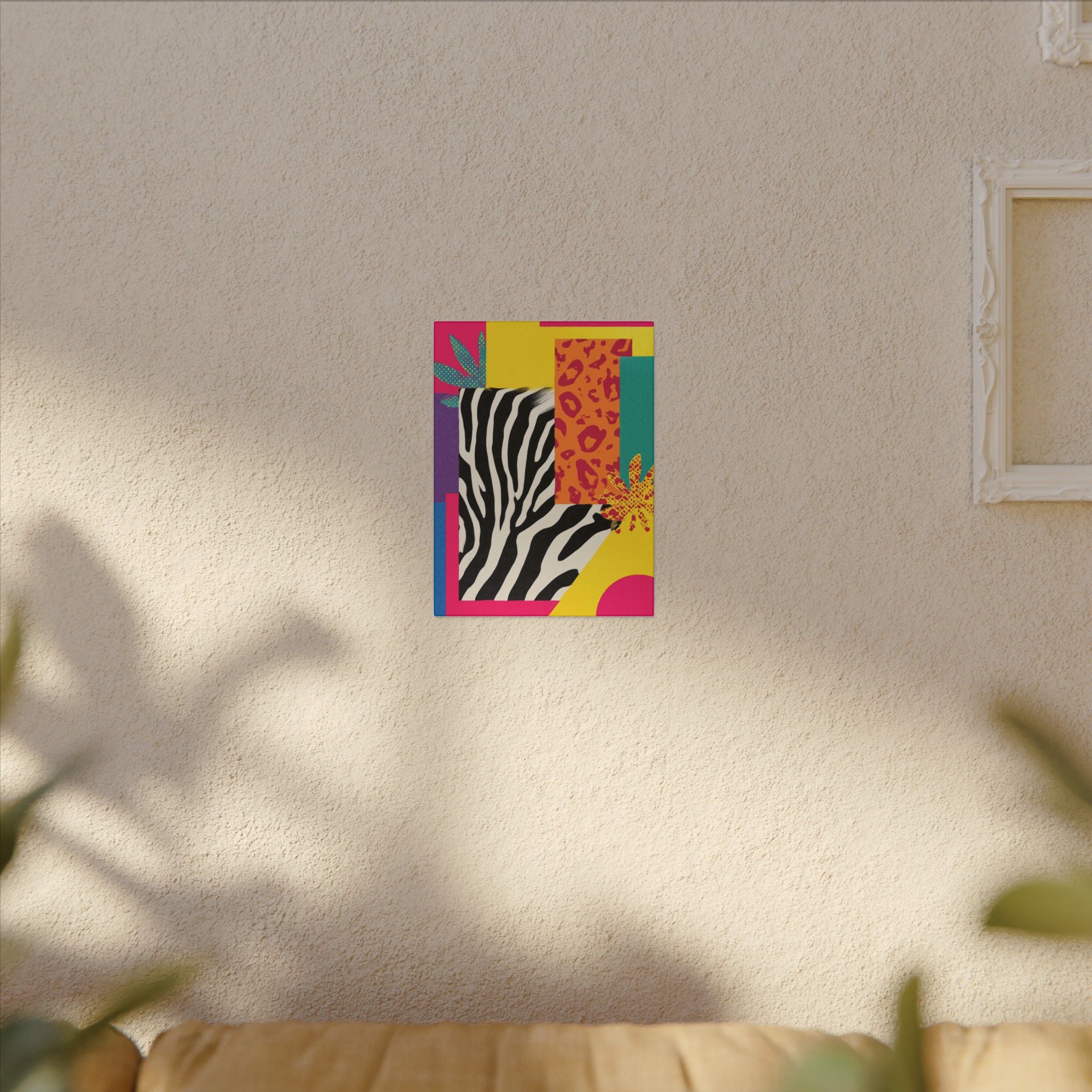 Pop Geometry: Zebra Leopard Fusion, Geometric Color Block, Modern Abstract Design   |   Custom Orders Accepted