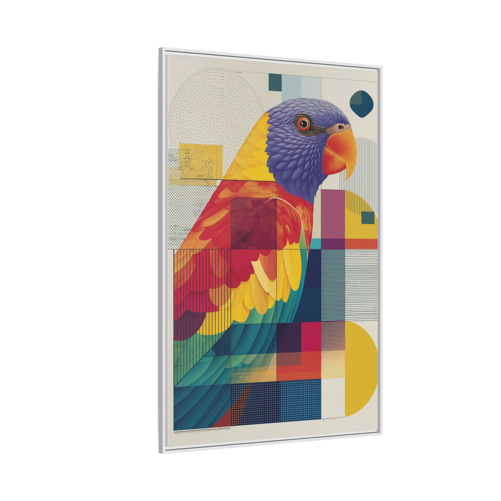 Prismatic Parrot: Geometric Deconstruction, Modern Abstract Art   |    Custom Orders Available