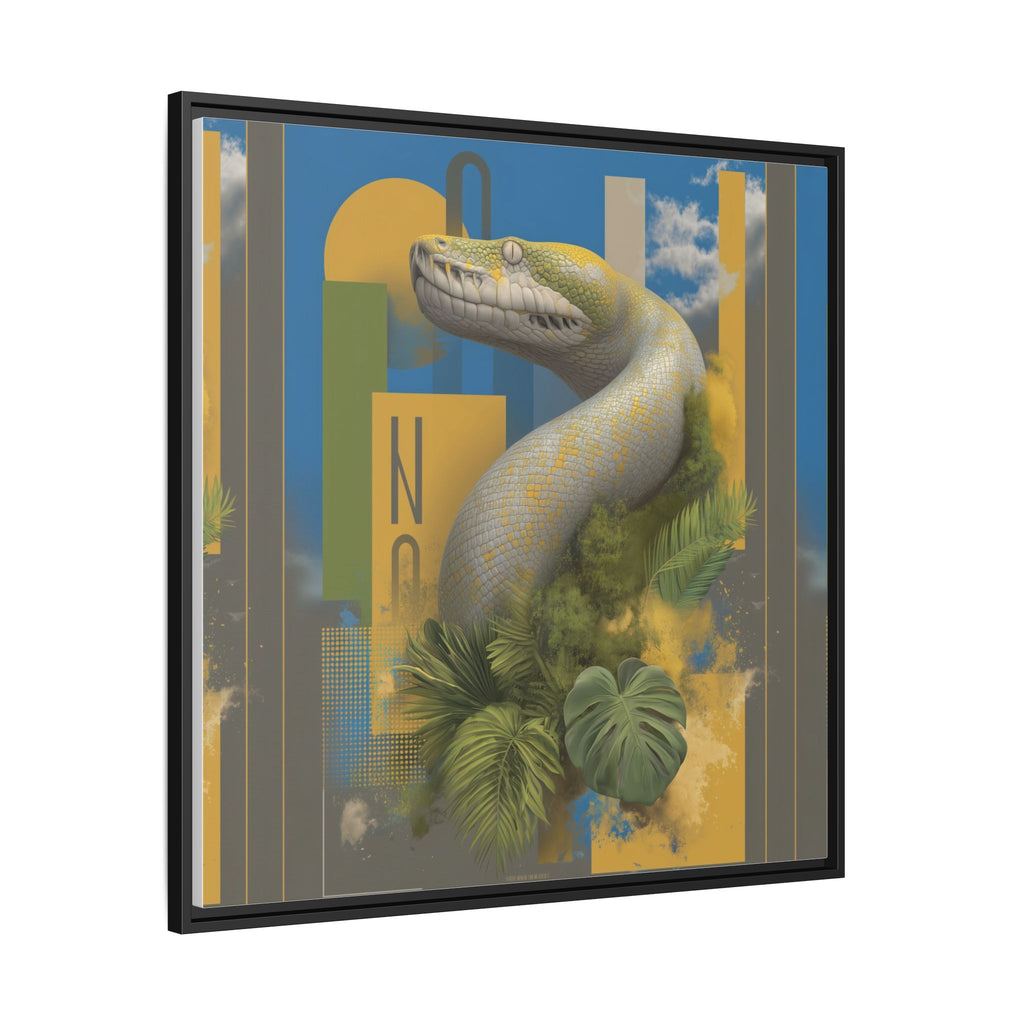 Serpent's Geometry: Tropical Anaconda Graphic Design, Modern Wildlife Illustration   |  Personalized & Custom Orders Available