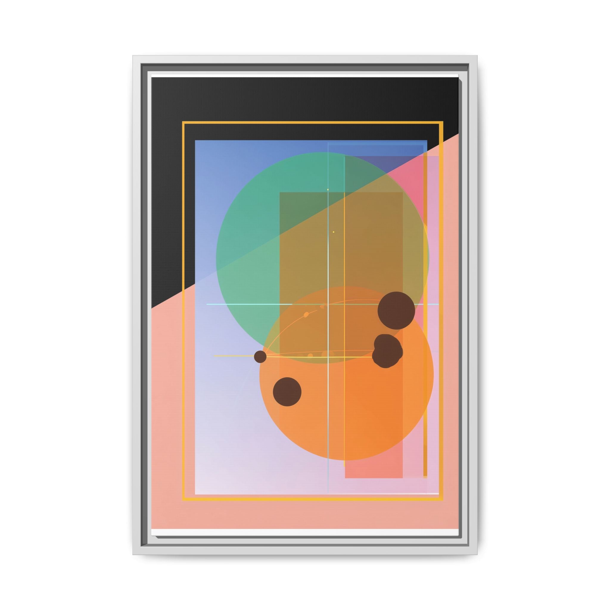 Geometric Harmony: Abstract Composition, Overlapping Shapes, Precision Design   |   Custom Orders Accepted