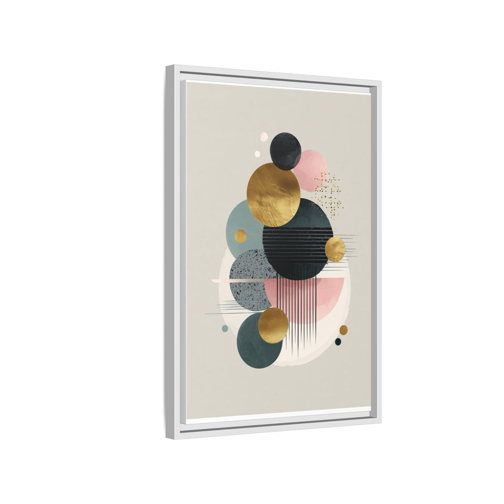 Geometric Harmony: Intersecting Circles, Mid-Century Modern Design, Abstract Metallic Composition   |   Custom Orders Accepted
