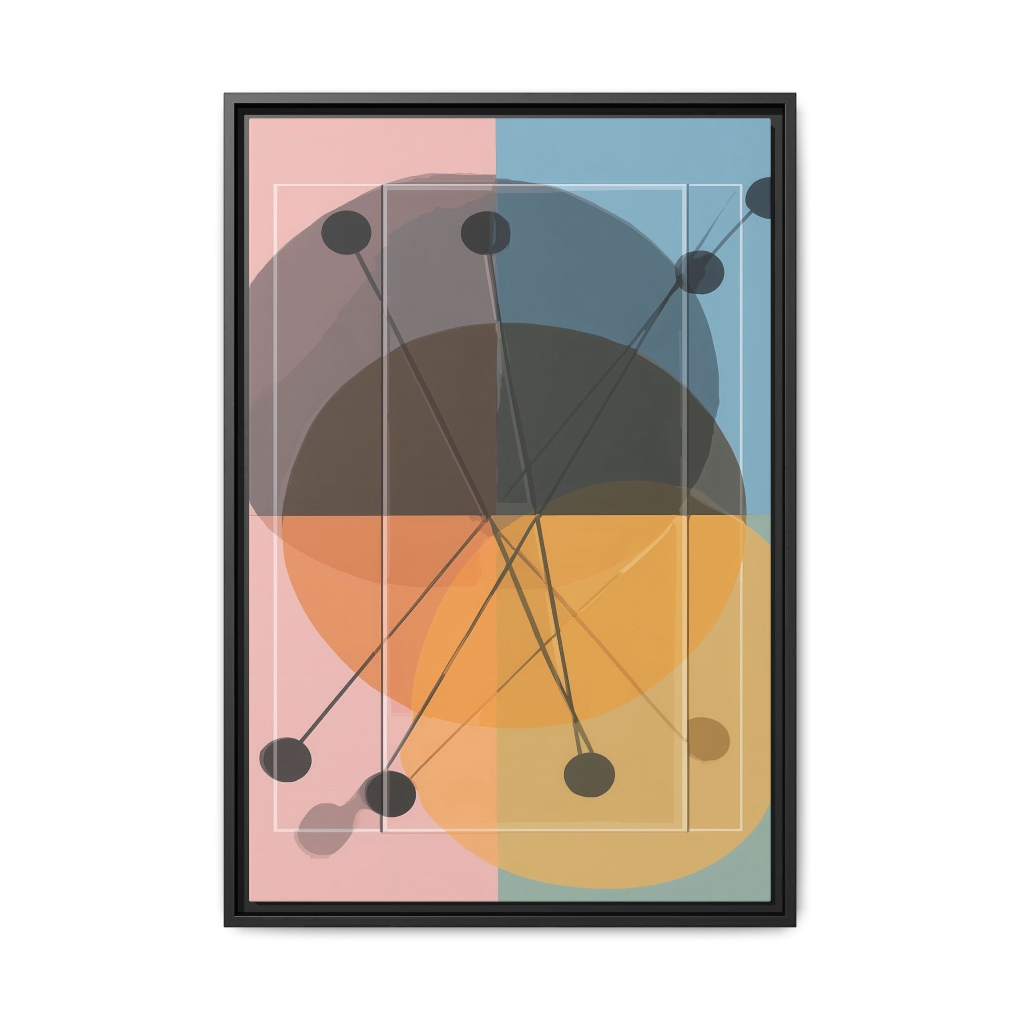 Geometric Intersections: Pastel Quadrants, Mid-Century Minimalism, Network Nodes   |   Custom Orders Accepted