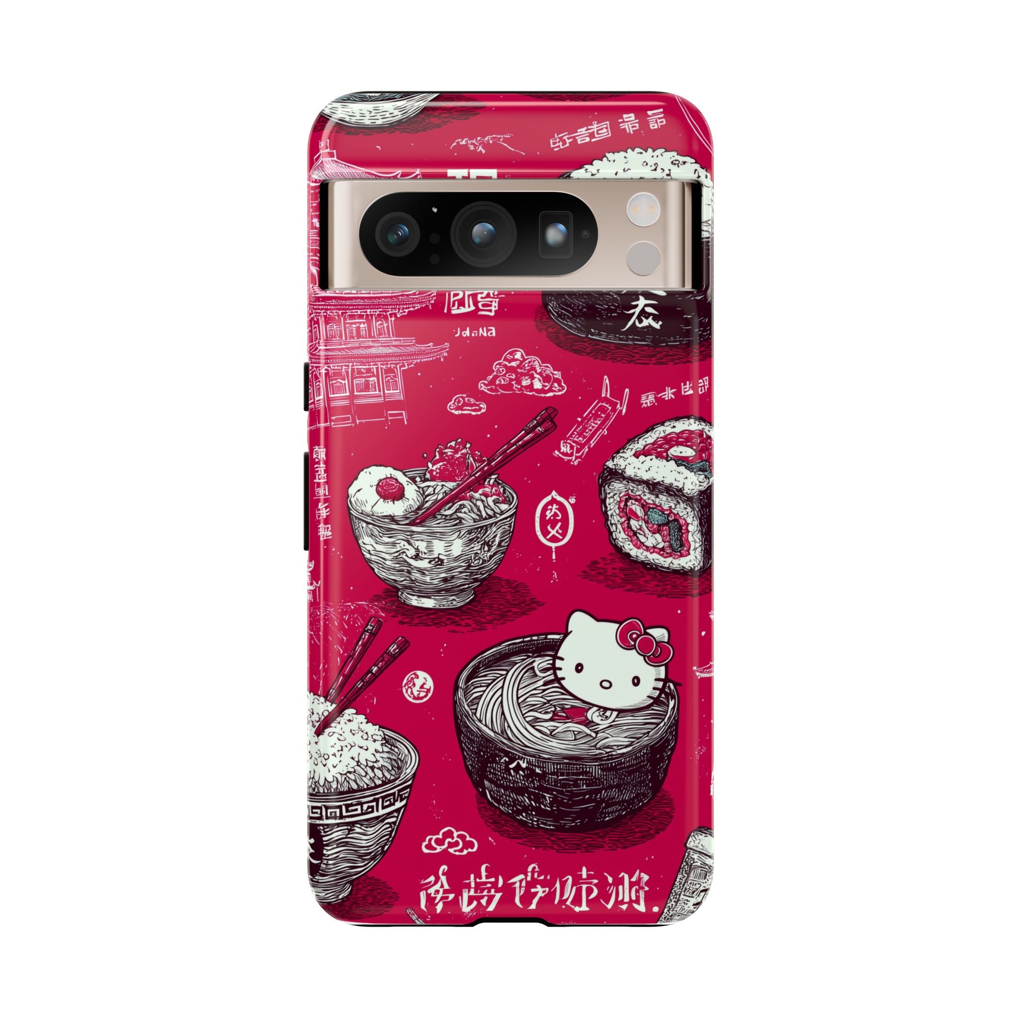 Japanese Kitty Vibrant Phone Case - Tough Case | Funky, Colorful, Unique Design for Personalization, Gift, Accessory, Protection, Trendy