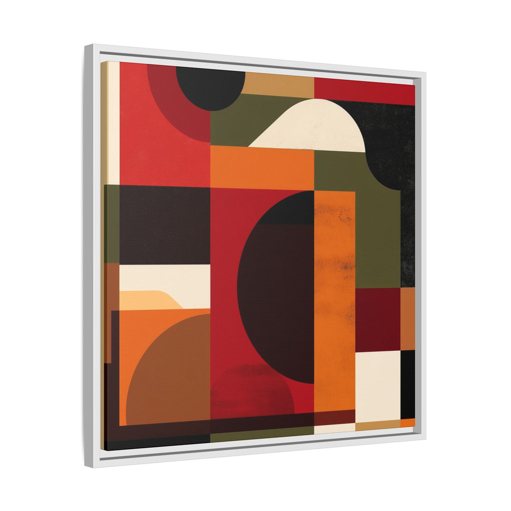 Geometric Convergence: Abstract Bauhaus Design, Constructivist Color Blocks, Architectural Art Composition   |   Custom Orders Accepted