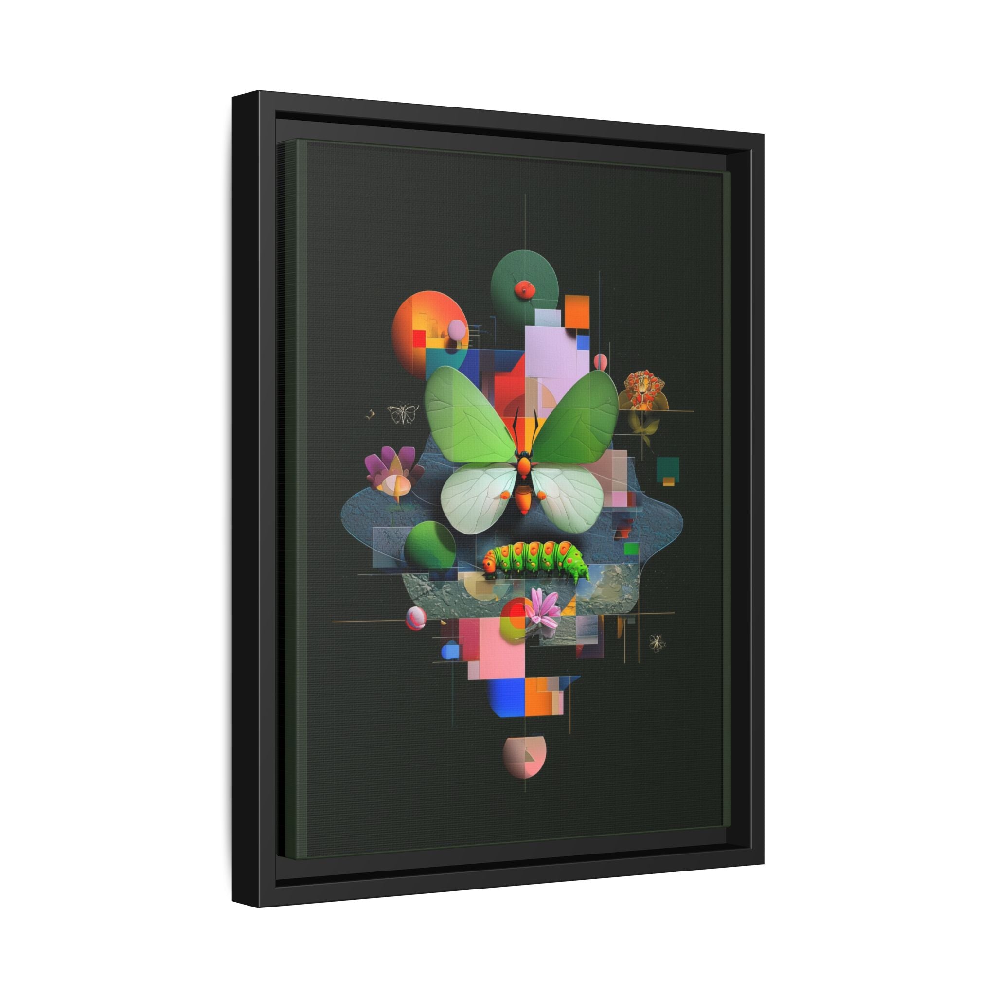 Metamorphosis Geometry Framed Print : Digital Nature Synthesis, Butterfly Abstraction   |  Personalized & Custom Orders Available