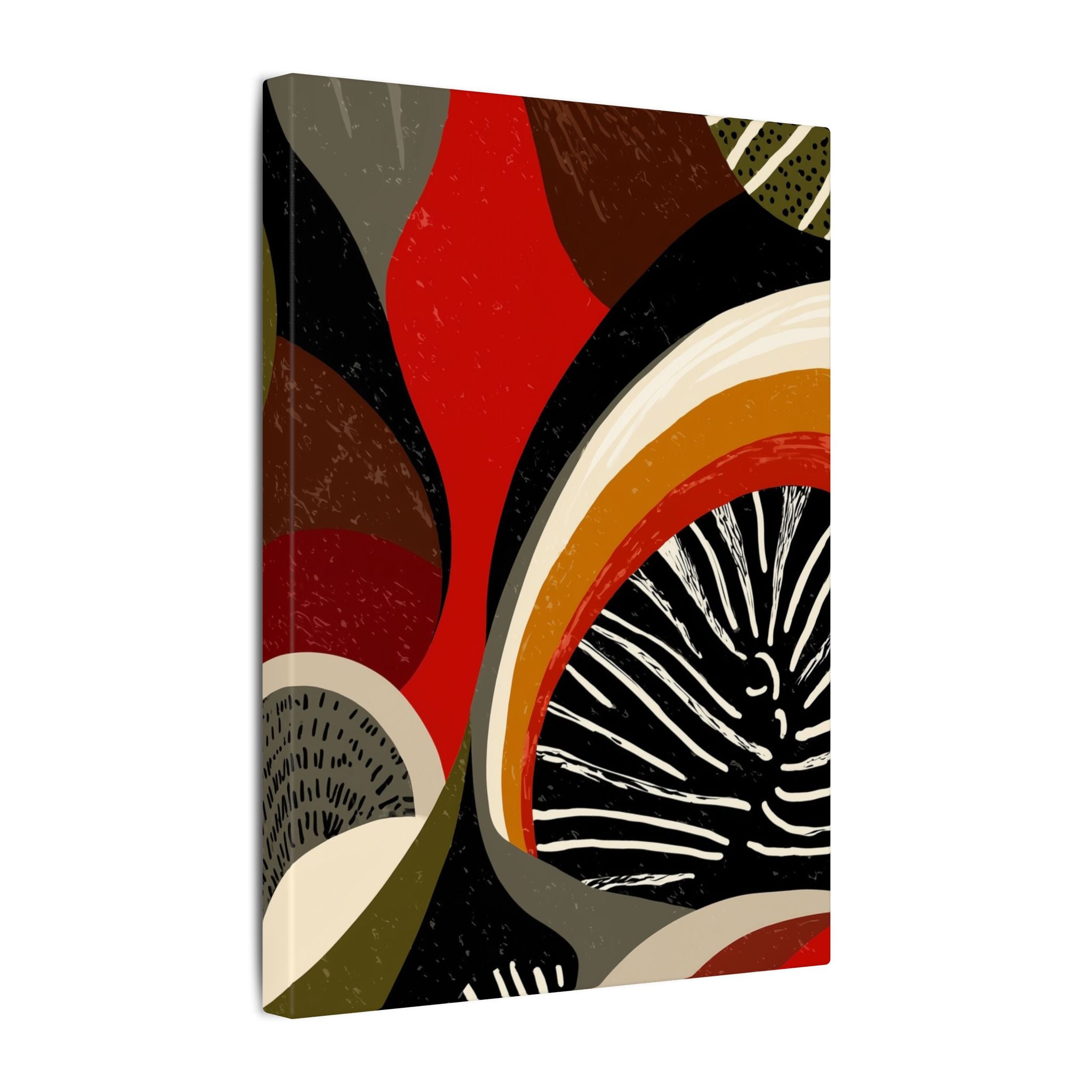 Harmonic Convergence: Organic Geometry, Mid-Century Modern Abstract, Earthy Palette Composition   |   Custom Orders Accepted