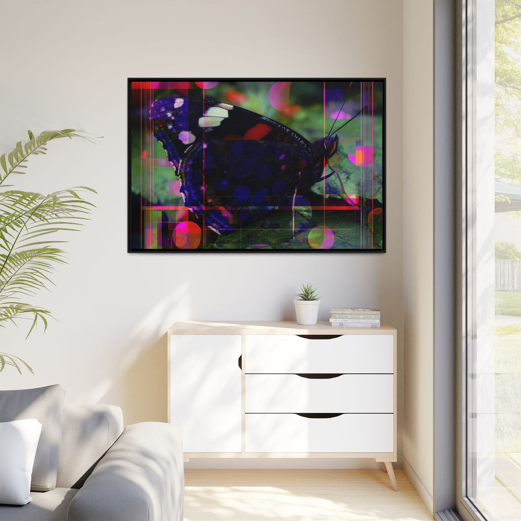 Geometric Butterfly Framed Print: Digital Glitch Butterfly Art, Geometric Nature Photography   |  Personalized & Custom Orders Available