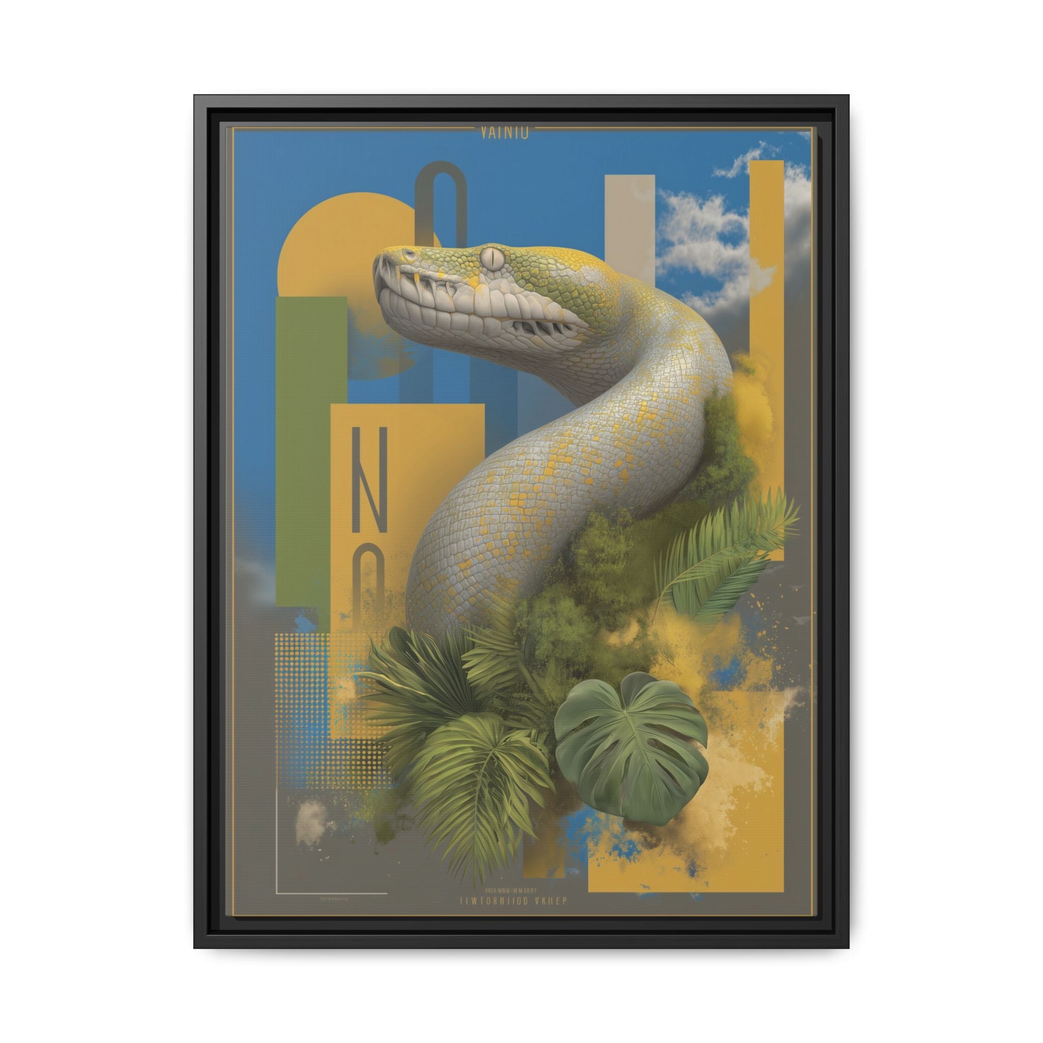 Serpent's Geometry: Tropical Realism, Digital Wildlife Composition   |    Custom Orders Available