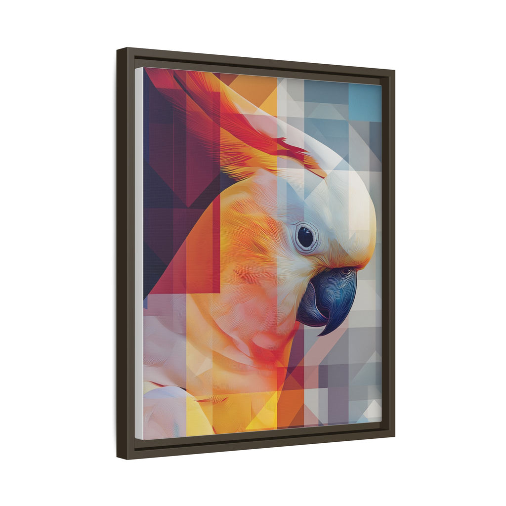 Prismatic Cockatoo Framed Print: Geometric Portrait, Digital Mosaic Artwork   |  Personalized & Custom Orders Available