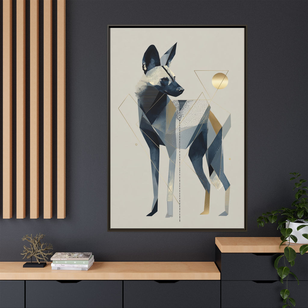 Canine Geometry: Fragmented African Wild Dog Portrait, Modern Graphic Design Study   |  Personalized & Custom Orders Available
