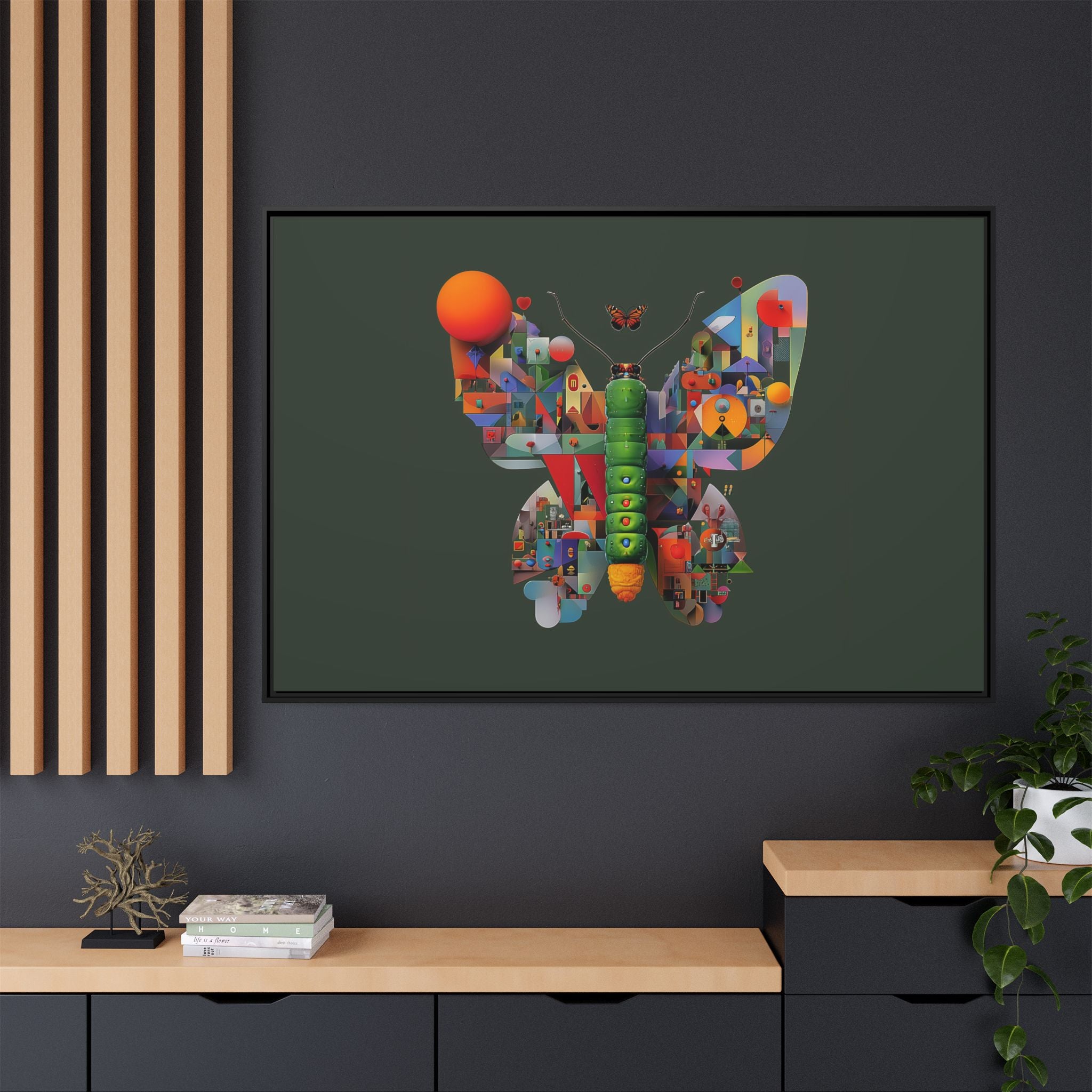Furnie: Geometric Butterfly Mosaic, Digital Art Landscape   |    Custom Orders Available