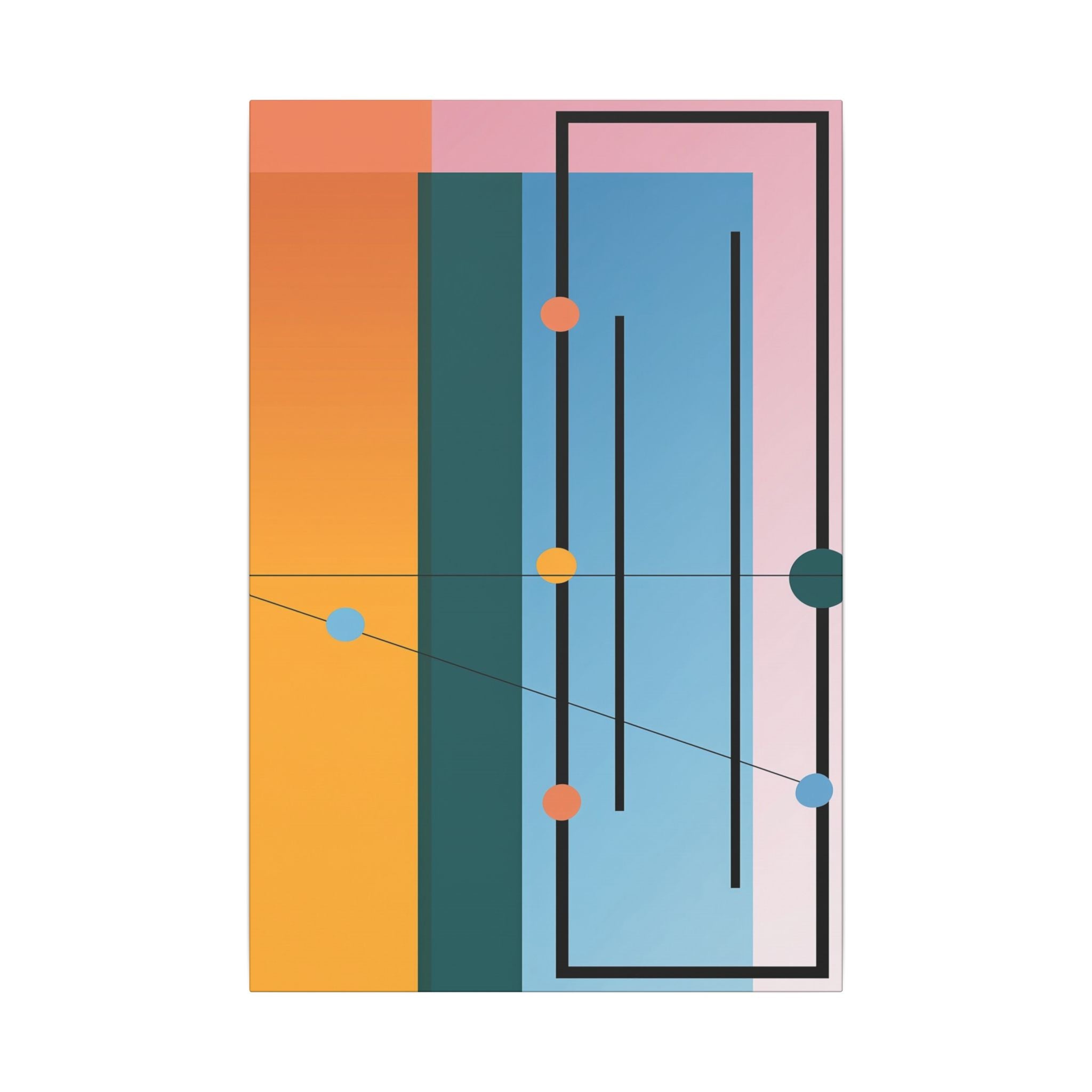 Geometric Networks: Constructivist Color Planes, Intersectional Design, Minimalist Spatial Composition   |   Custom Orders Accepted