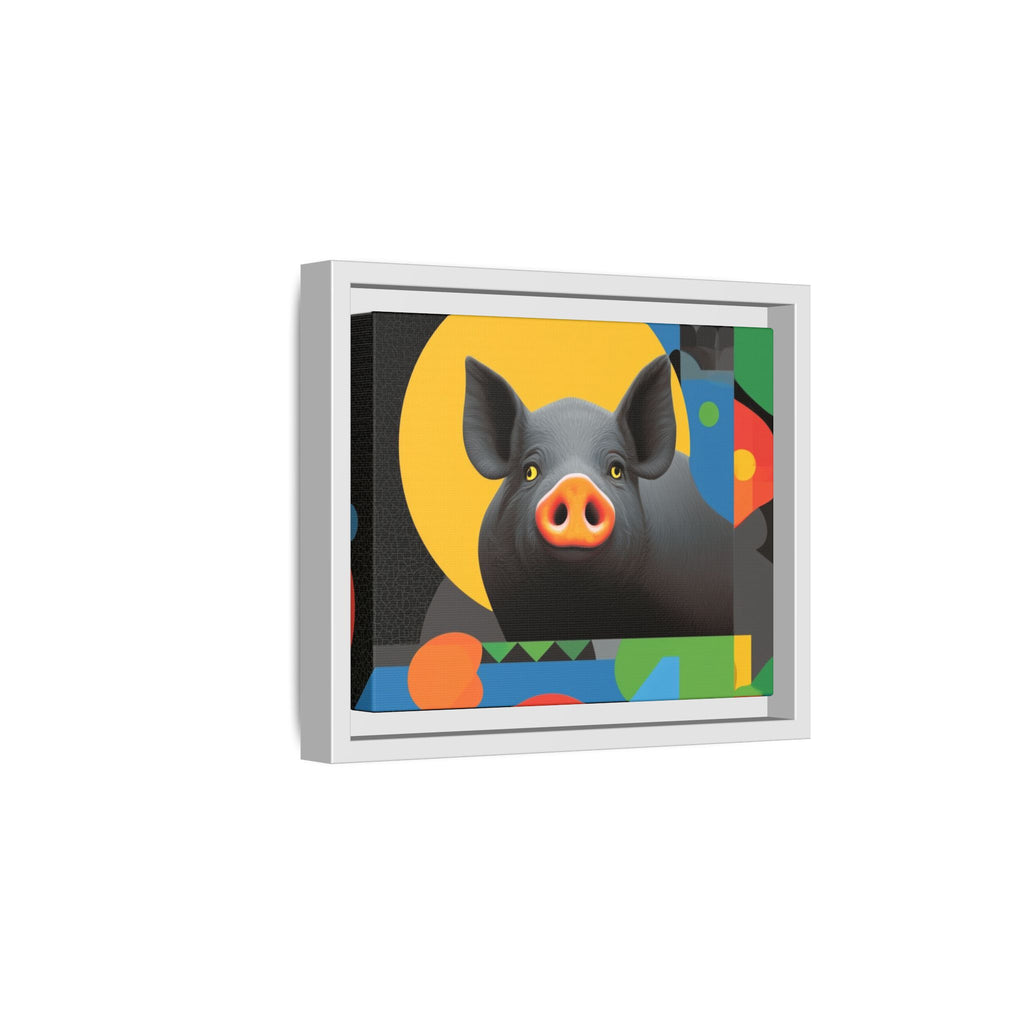 Geometric Pig Poster: Abstract Graphic Design, Colorful Modernist Composition   |    Custom Orders Available